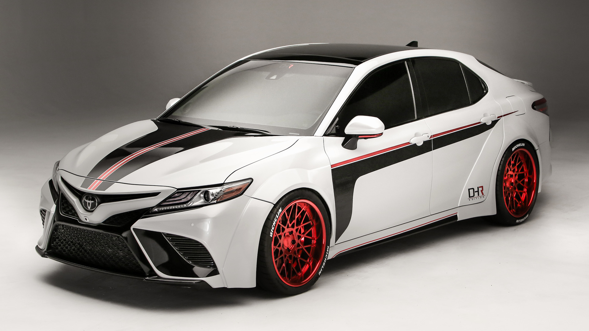 Car Race Car Toyota Camry White Car 1920x1080