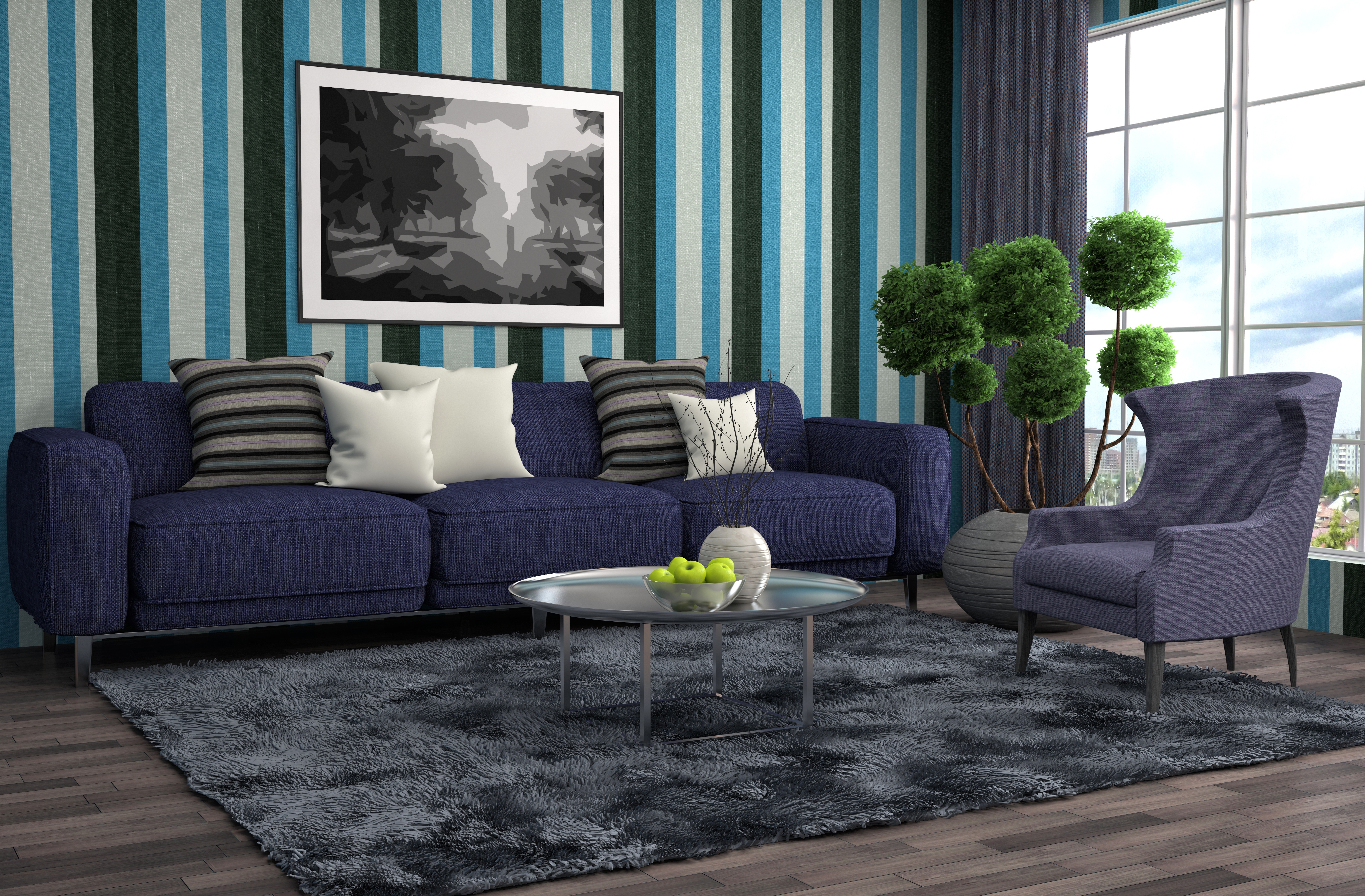 Furniture Living Room Room Sofa 6000x3938