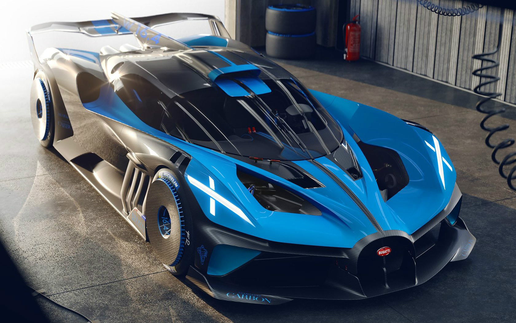 Car Supercars Bugatti Bugatti Bolide Concept Car Blue Cars Garage Car Spoiler 1680x1050
