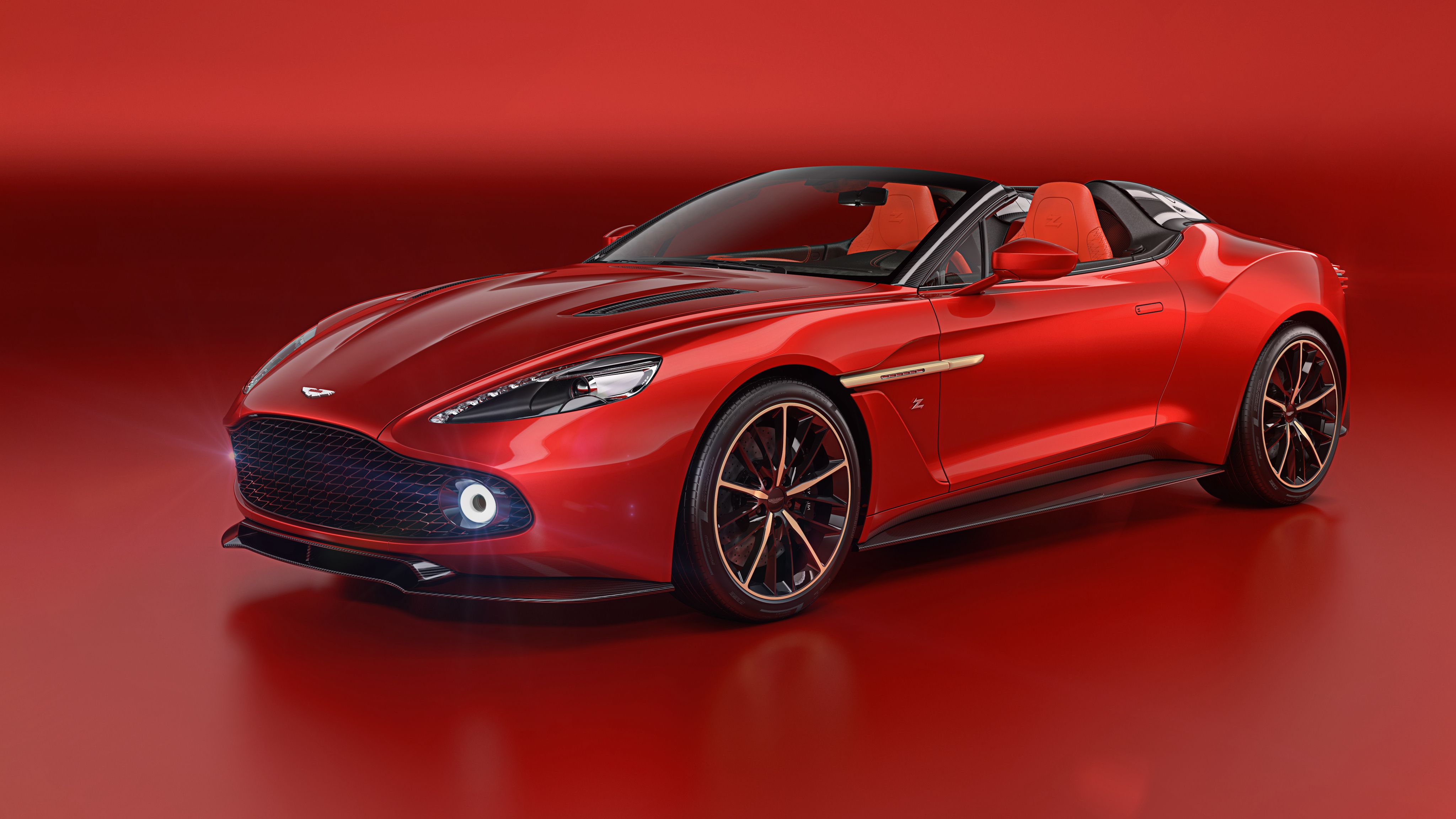 Aston Martin Aston Martin Vanquish Red Car 4096x2304