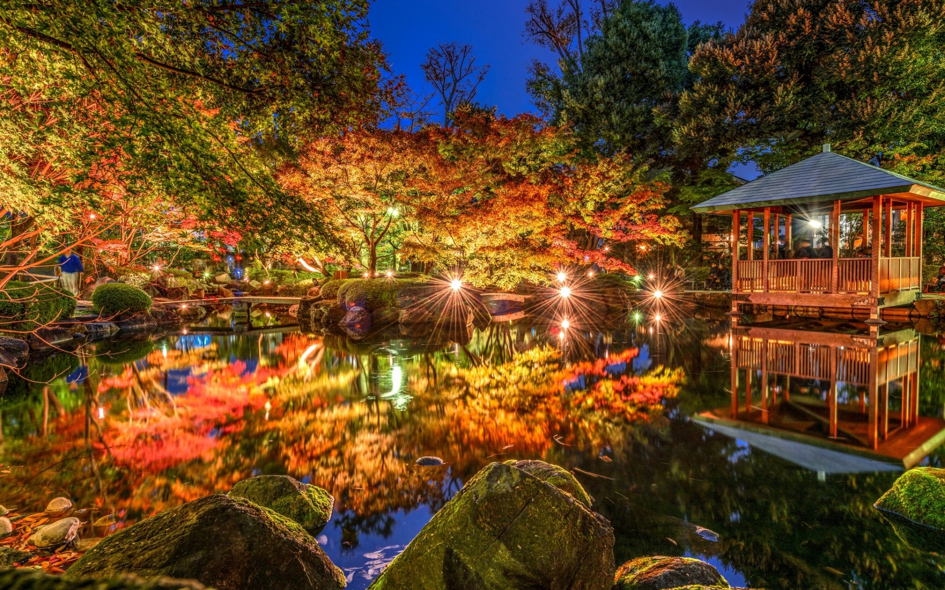 Fall Hdr Japan Light Otaguro Park Reflection Tokyo 1920x1200