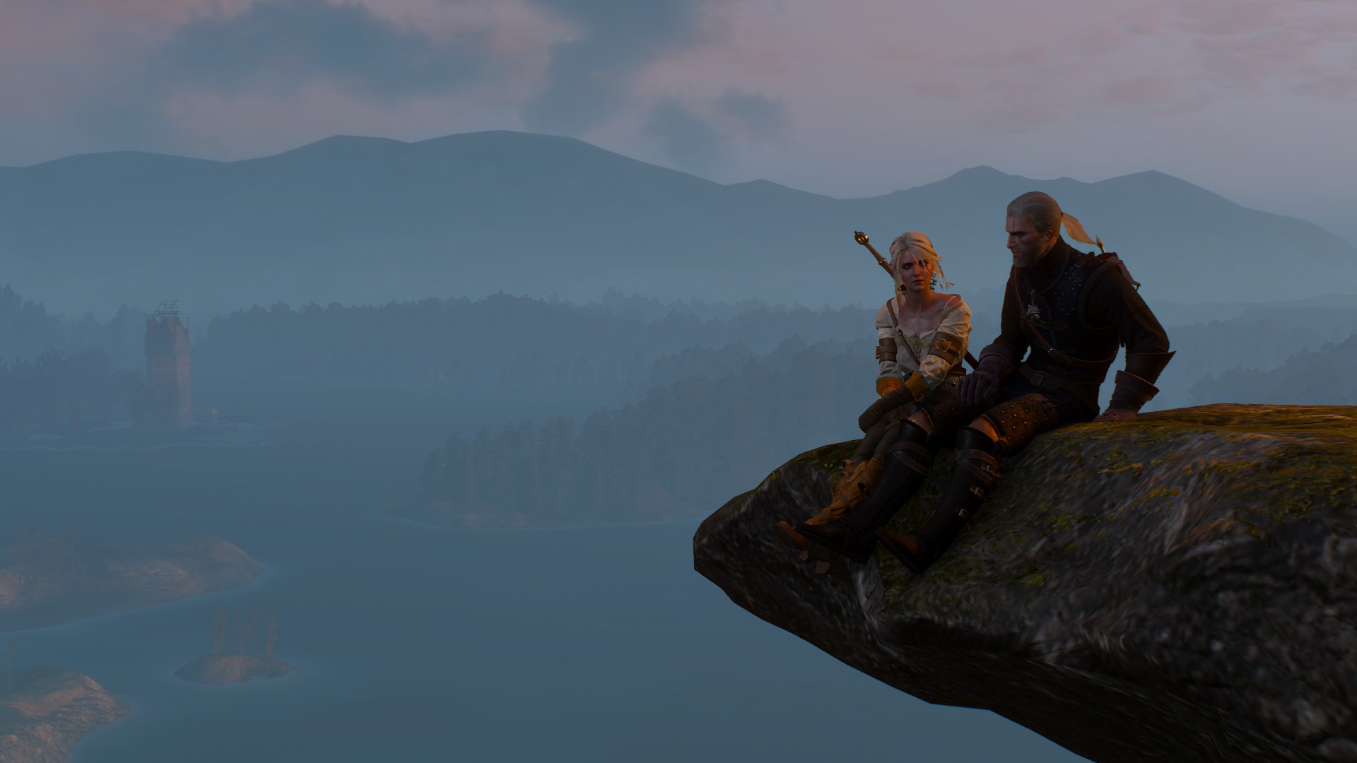 The Witcher The Witcher 3 Wild Hunt Geralt Of Rivia Ciri The Witcher Ciri Cirilla Cirilla Fiona Elen 1920x1080