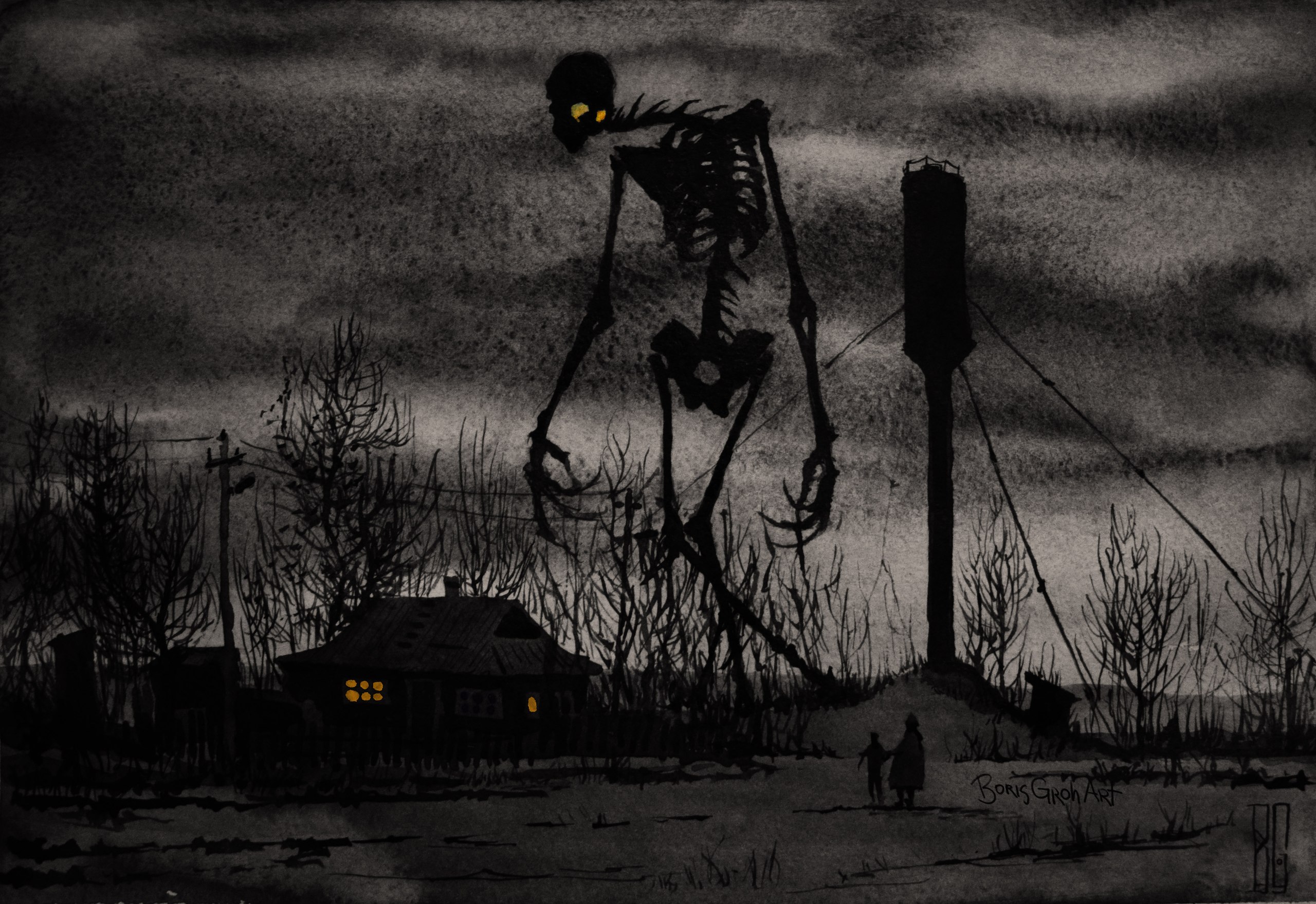 Creepy Giant Skeleton Boris Groh 2560x1759