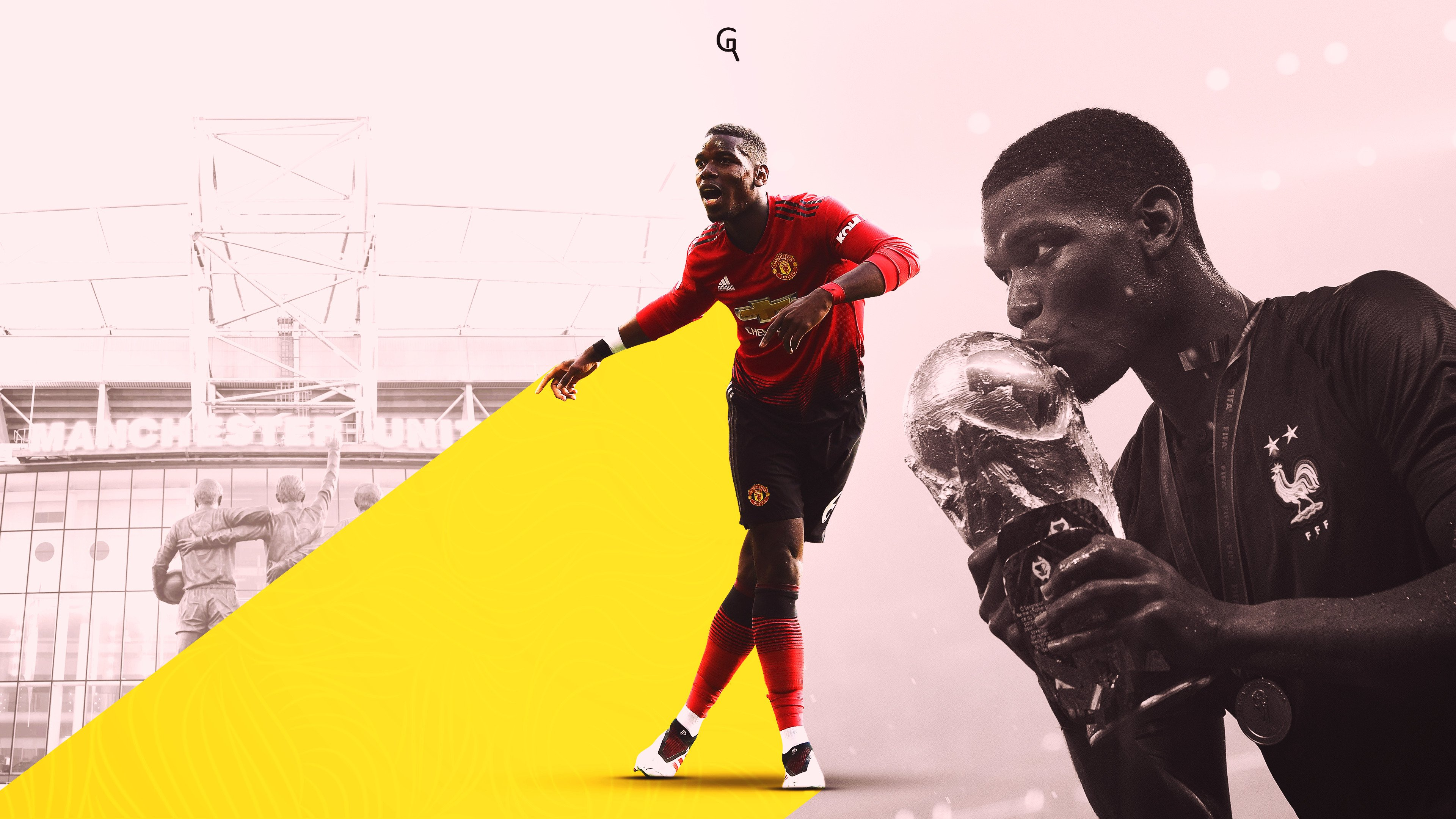French Manchester United F C Paul Pogba Soccer 3840x2160