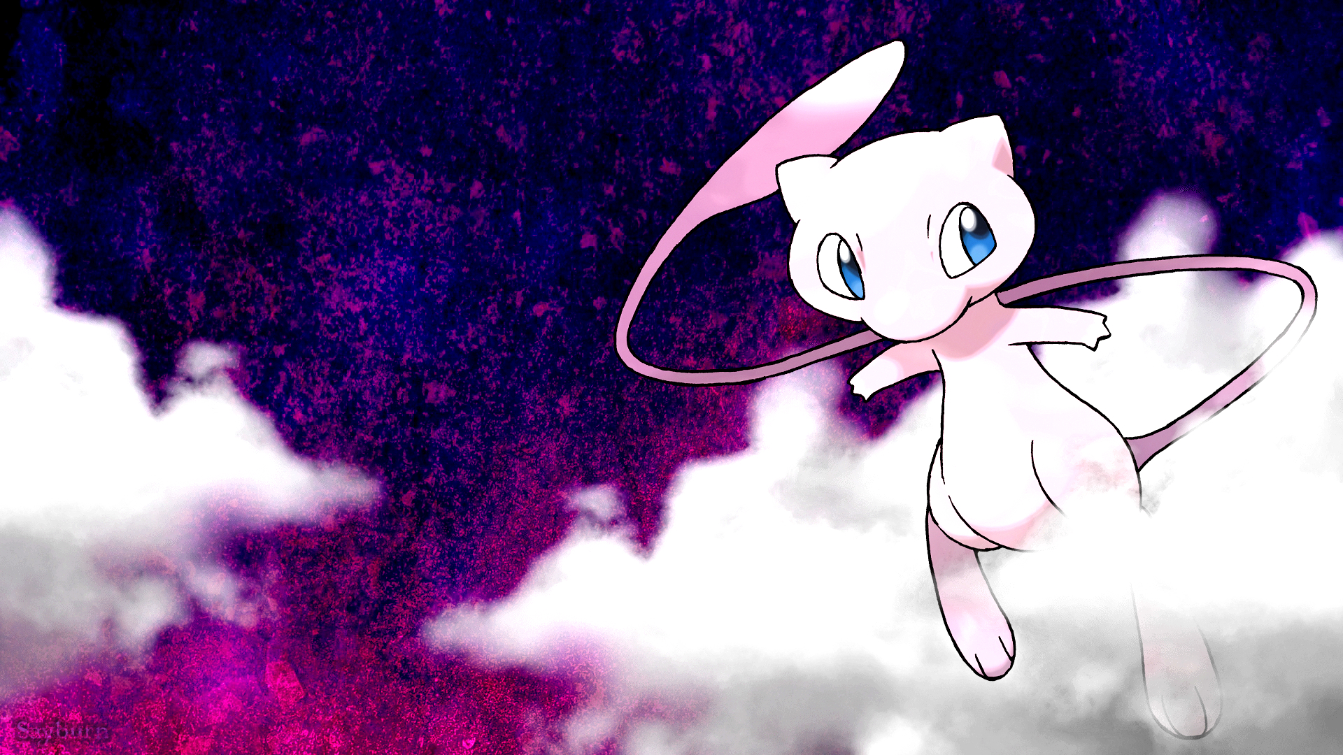 Mew Pokemon Purple 1920x1080