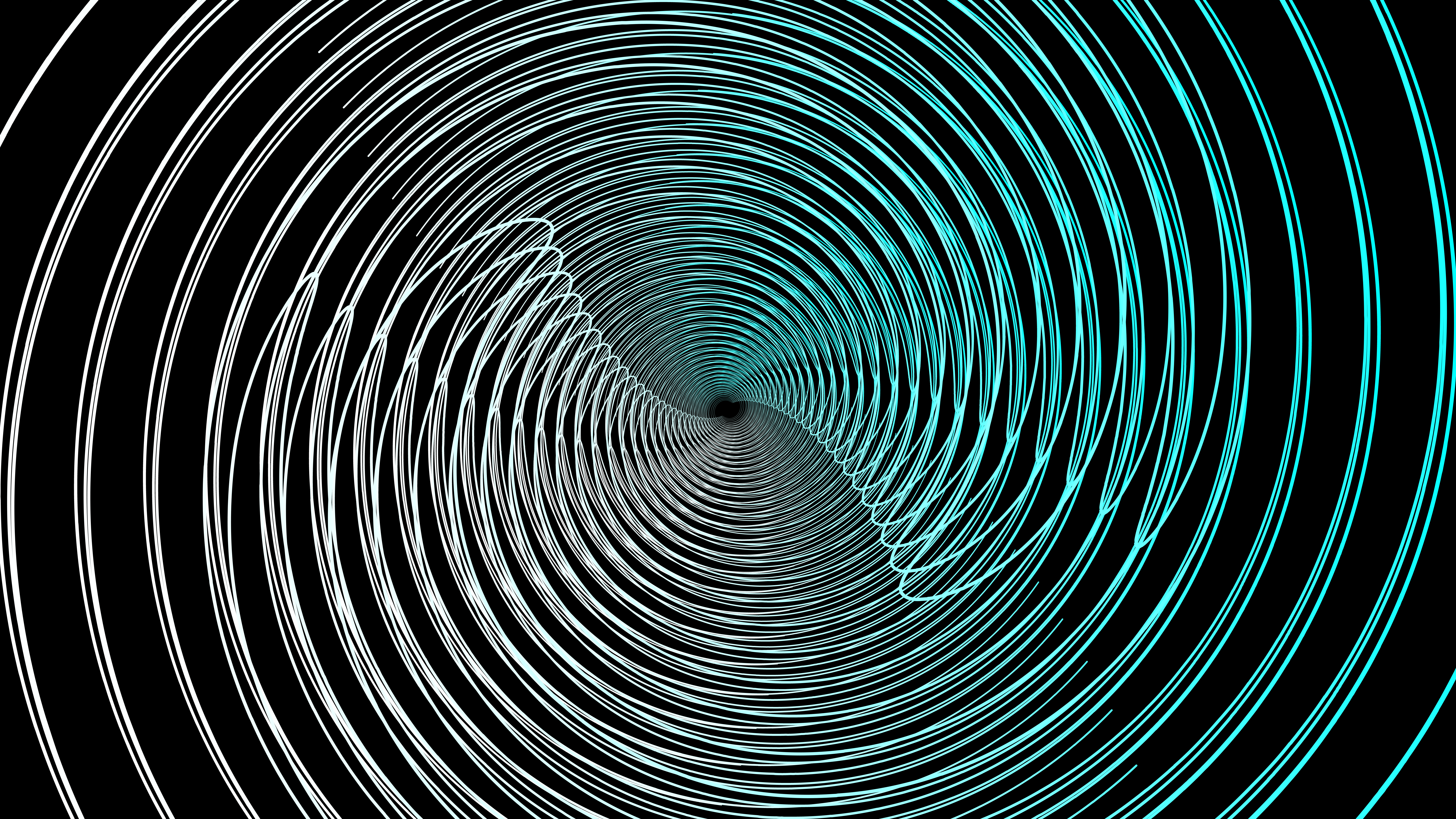 Digital Art Fractal Gradient Lines Spiral 7680x4320