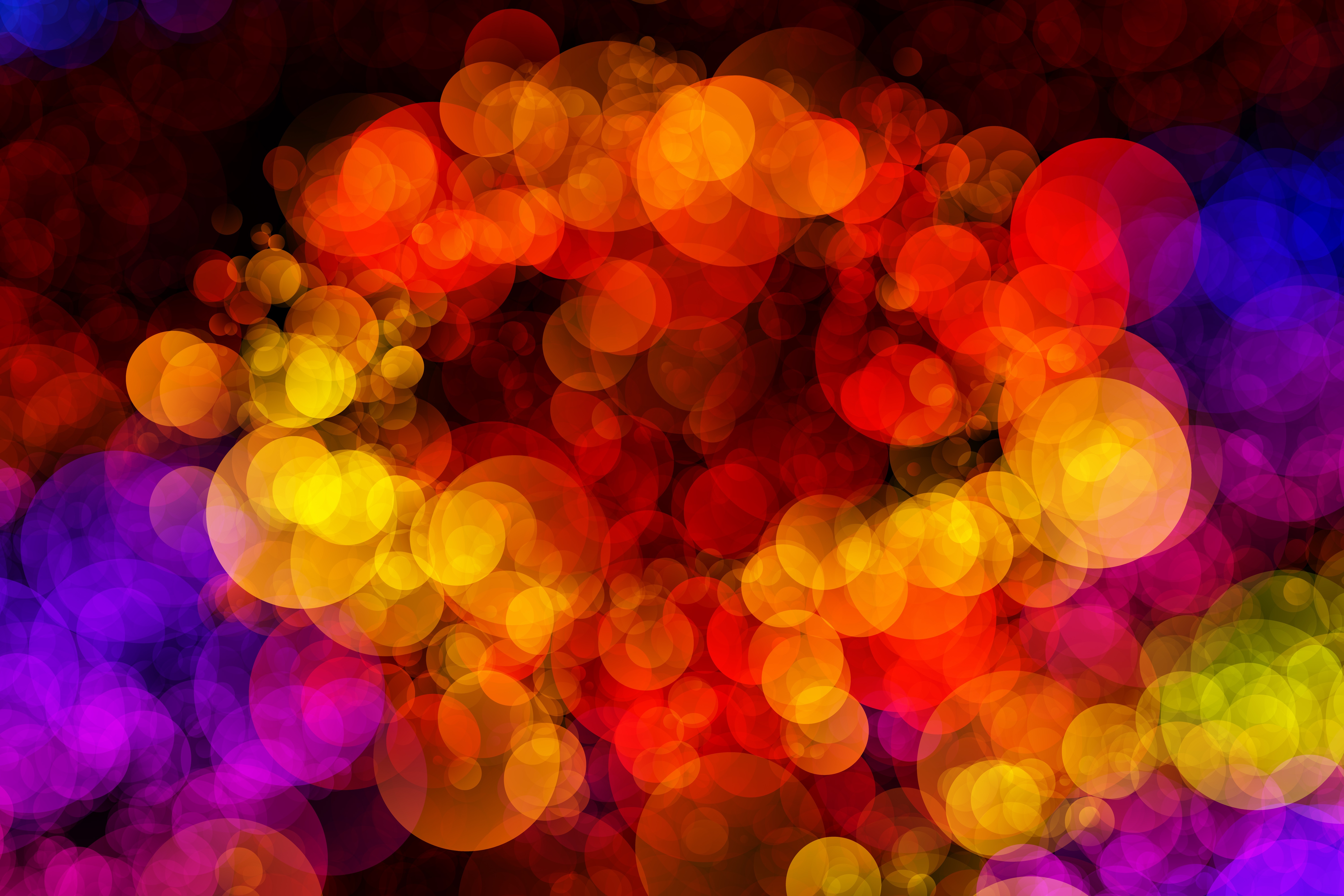 Abstract Artistic Bokeh Circle Colorful Colors 6000x4000