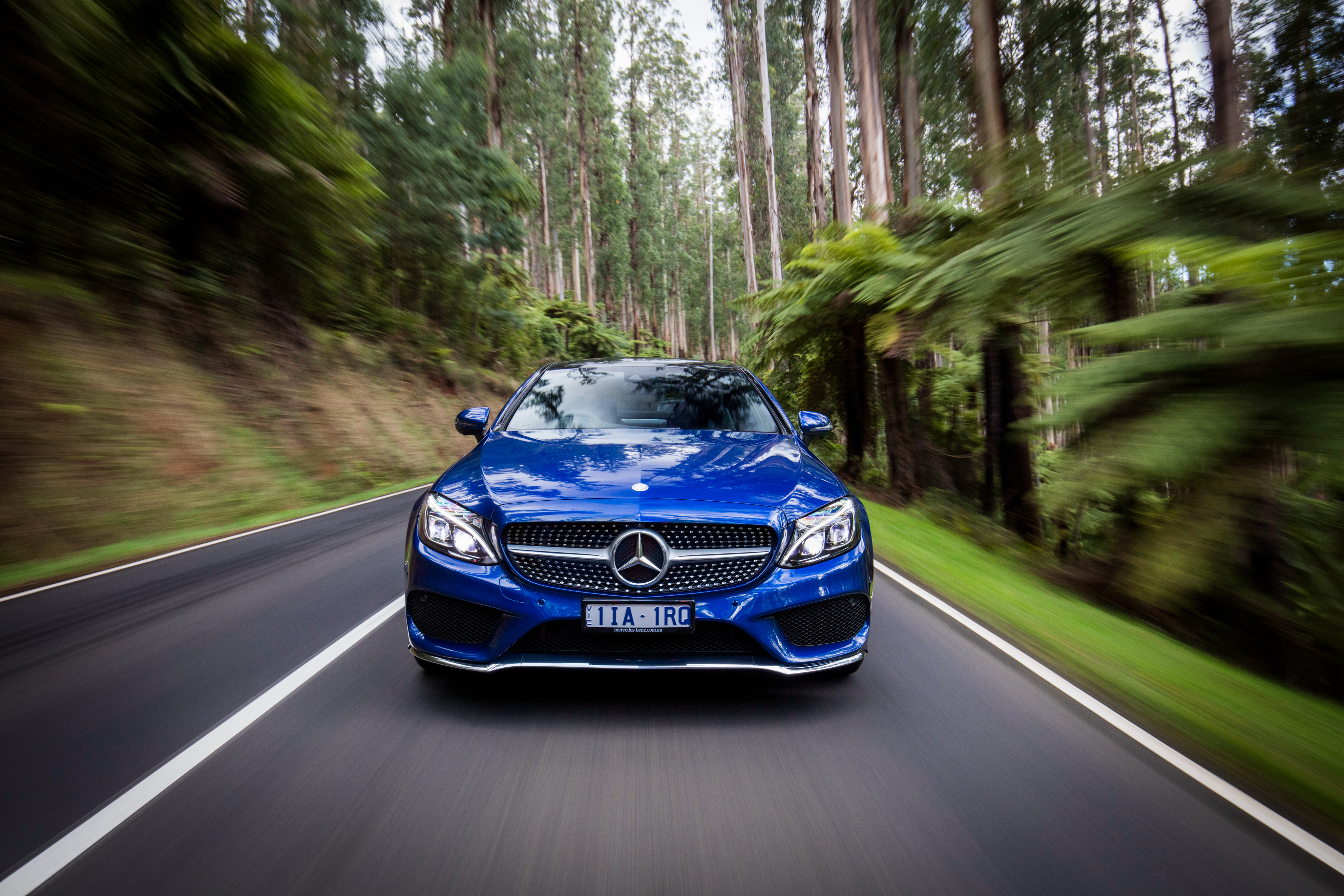 Blue Car Car Luxury Car Mercedes Benz Mercedes Benz C Class Motion Blur Vehicle 4096x2731