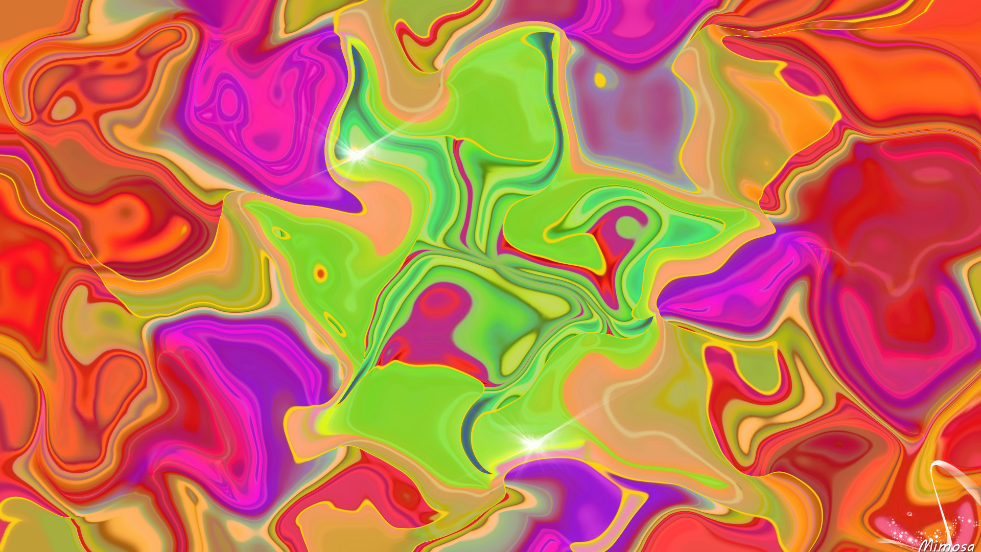 Artistic Colorful Digital Art Distortion 1920x1080