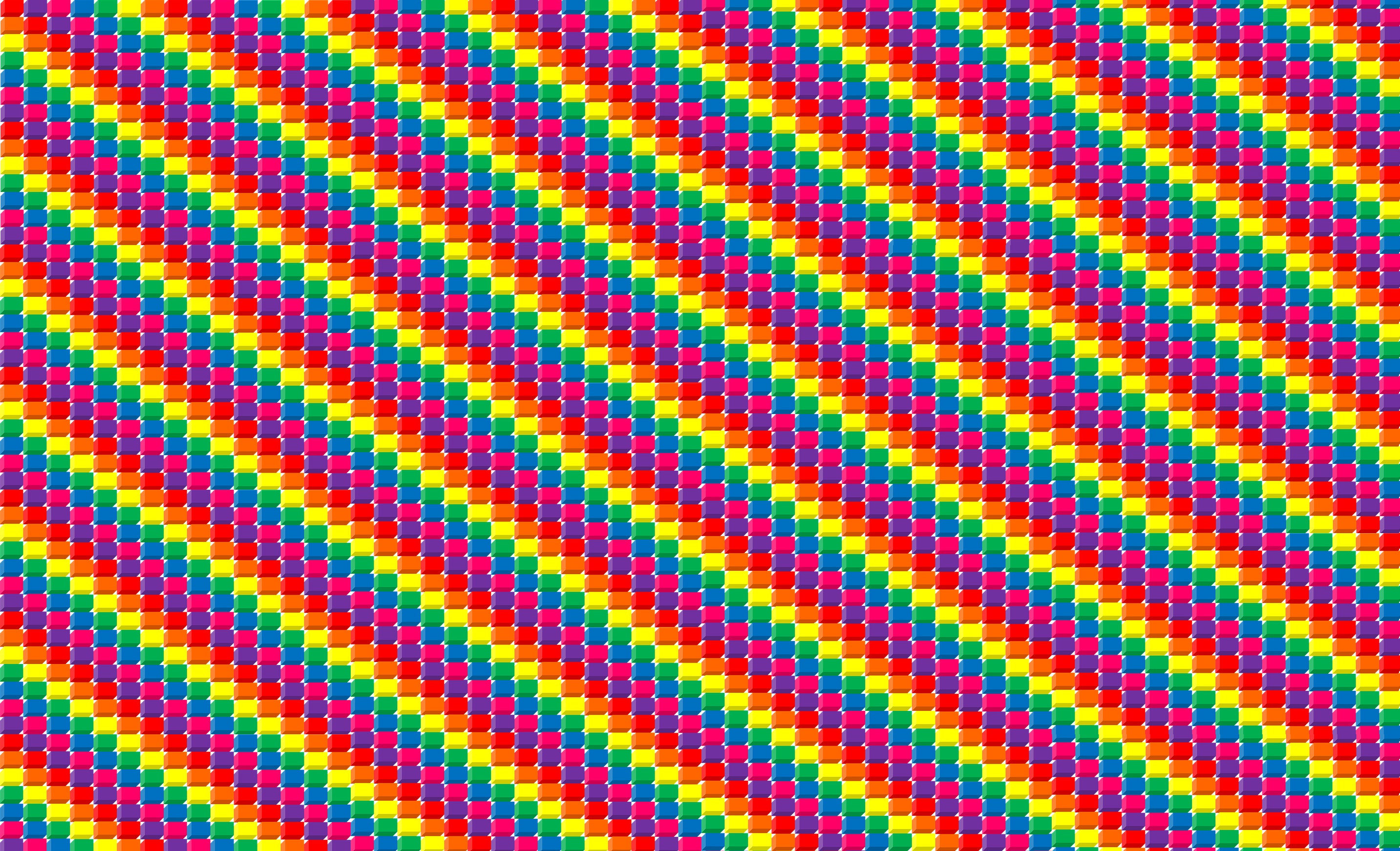 Artistic Colorful Colors Digital Art Pattern Rainbow Square 2866x1743