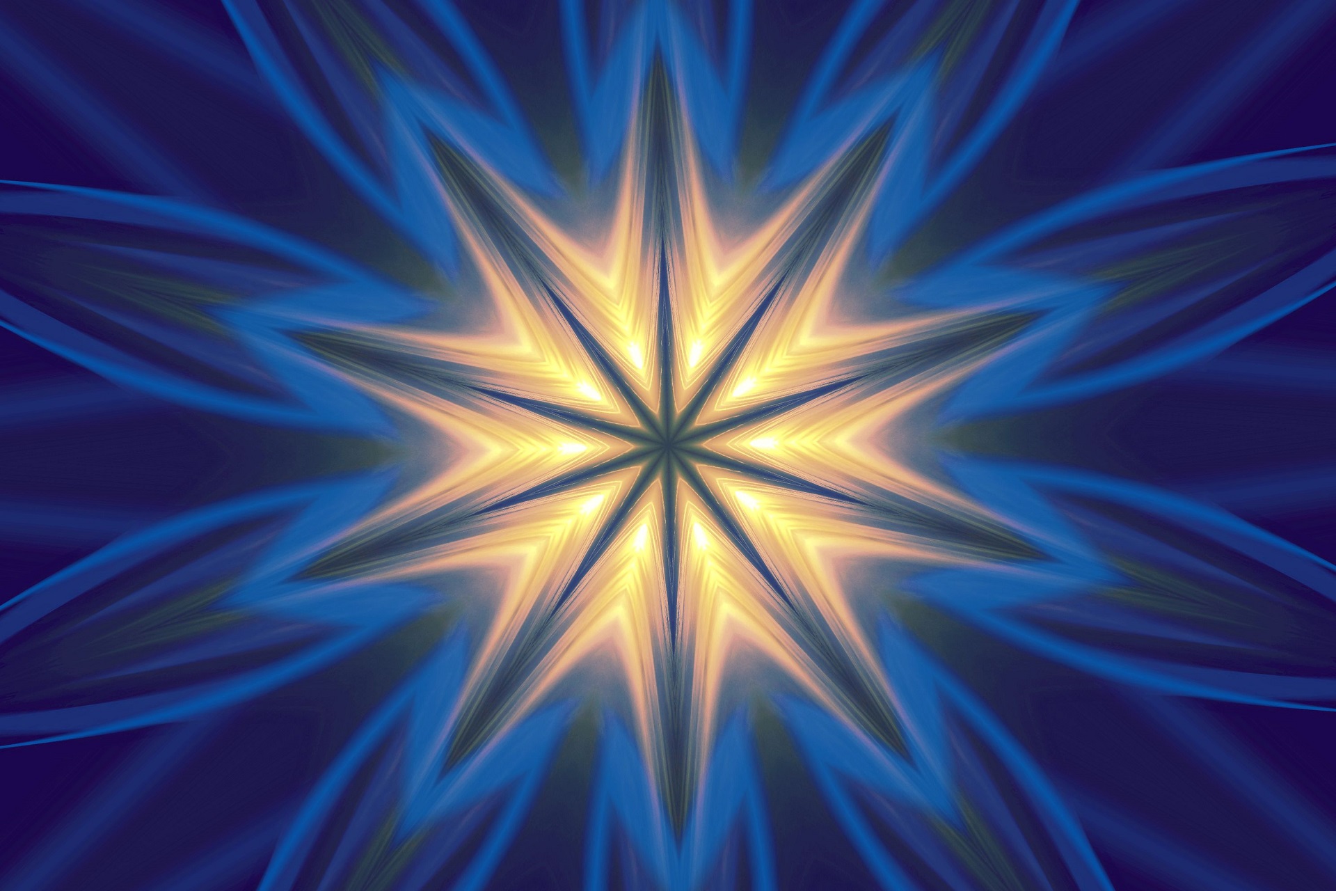 Artistic Blue Digital Art Kaleidoscope Pattern 1920x1280