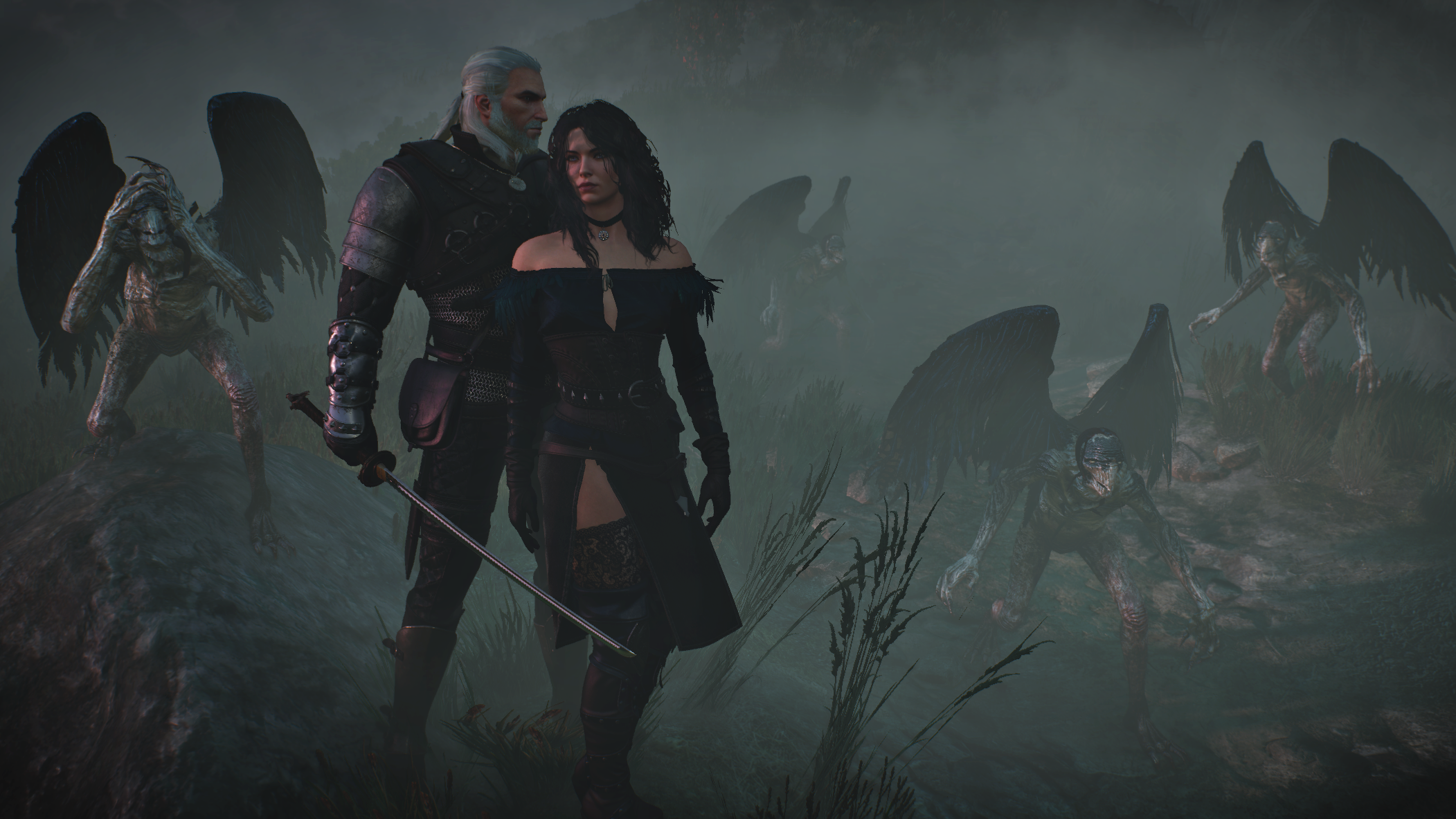 The Witcher The Witcher 3 Wild Hunt Video Games Yennefer Of Vengerberg Geralt Of Rivia 2103x1183