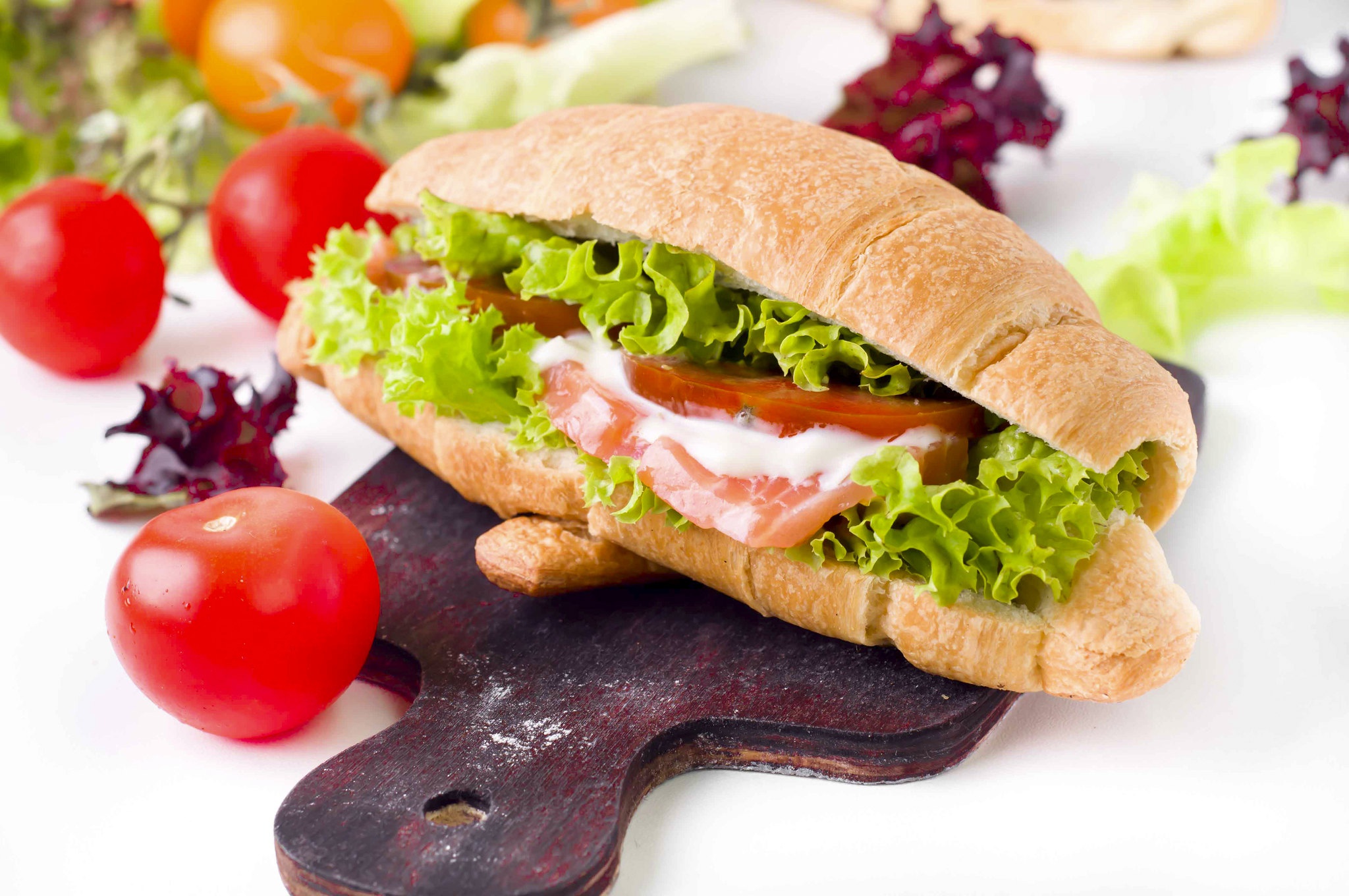 Croissant Salad Sandwich Tomato 2048x1360