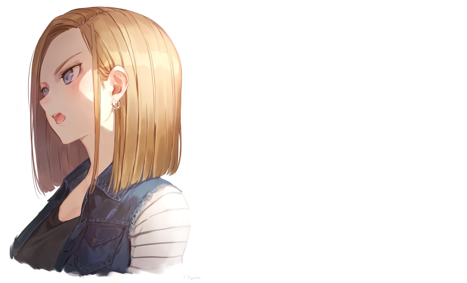 Android 18 Dragon Ball Blue Eyes Girl 1980x1200