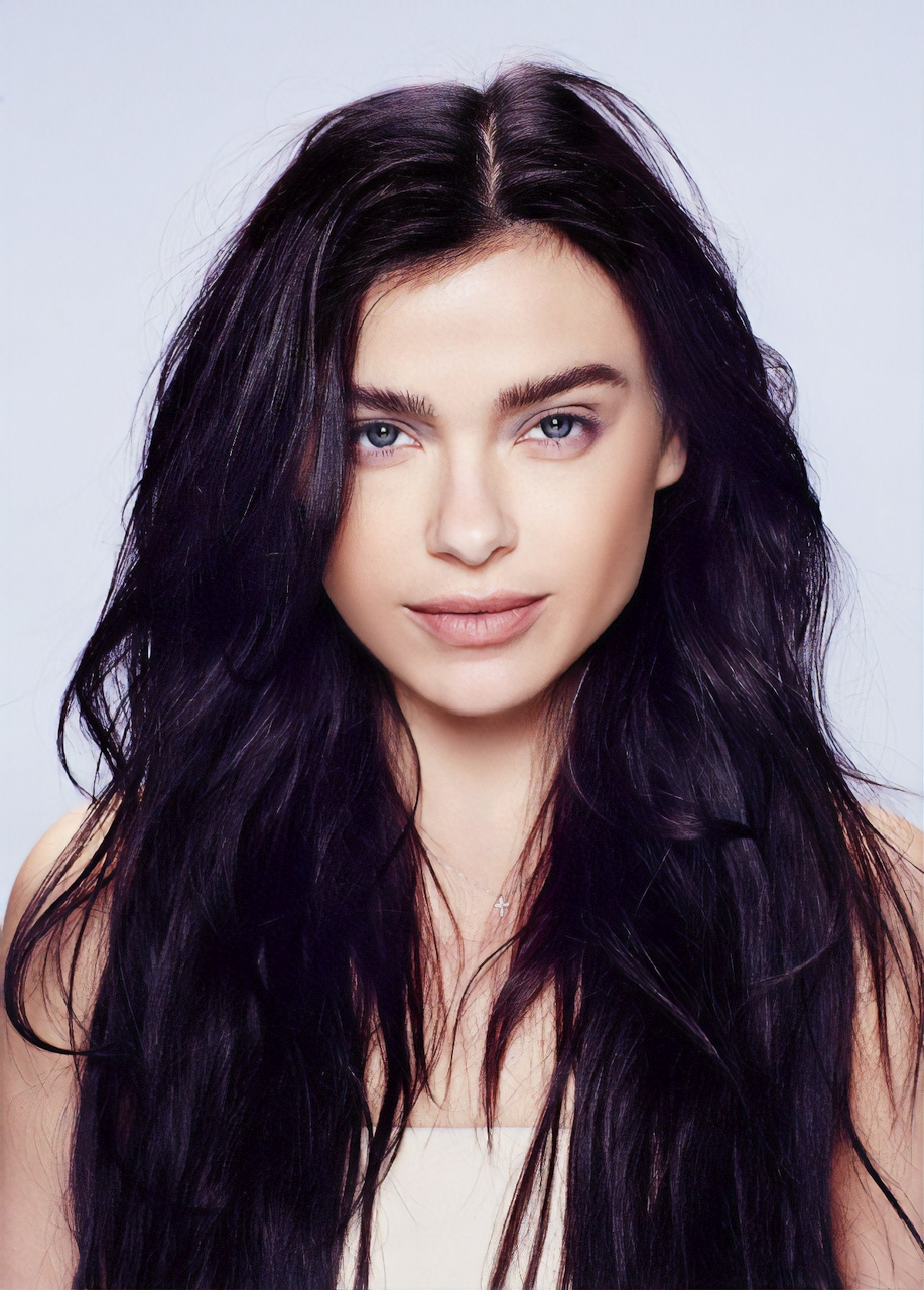 Elena Temnikova Women Singer Face Brunette Dark Hair Long Hair Blue Eyes Simple Background