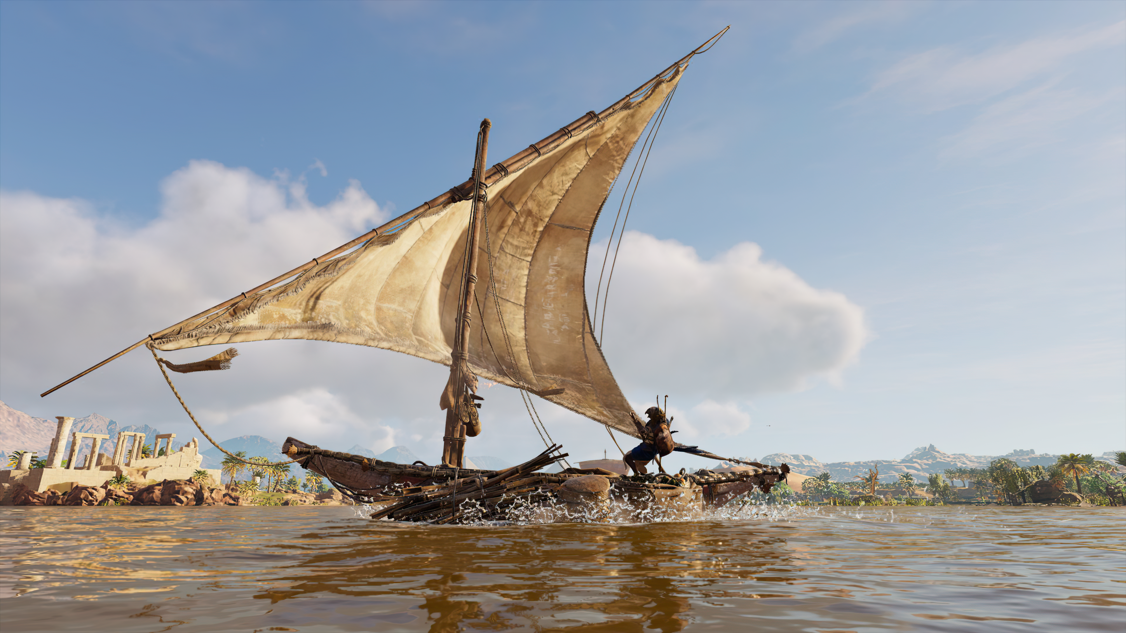 Assassin 039 S Creed Origins Boat 3840x2160