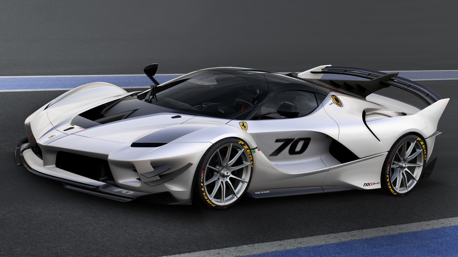 Ferrari Fxx K Race Car Silver Car Sport Car 1920x1080