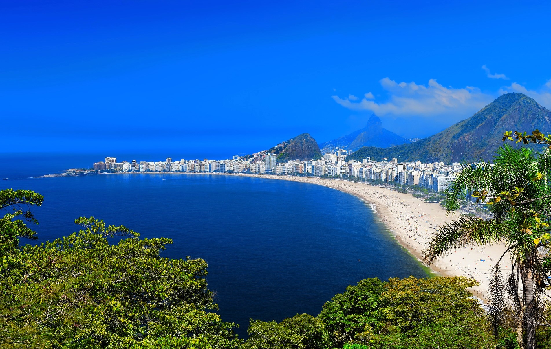 Beach Brazil City Cityscape Copacabana Horizon Ocean Rio De Janeiro Sea 1903x1206