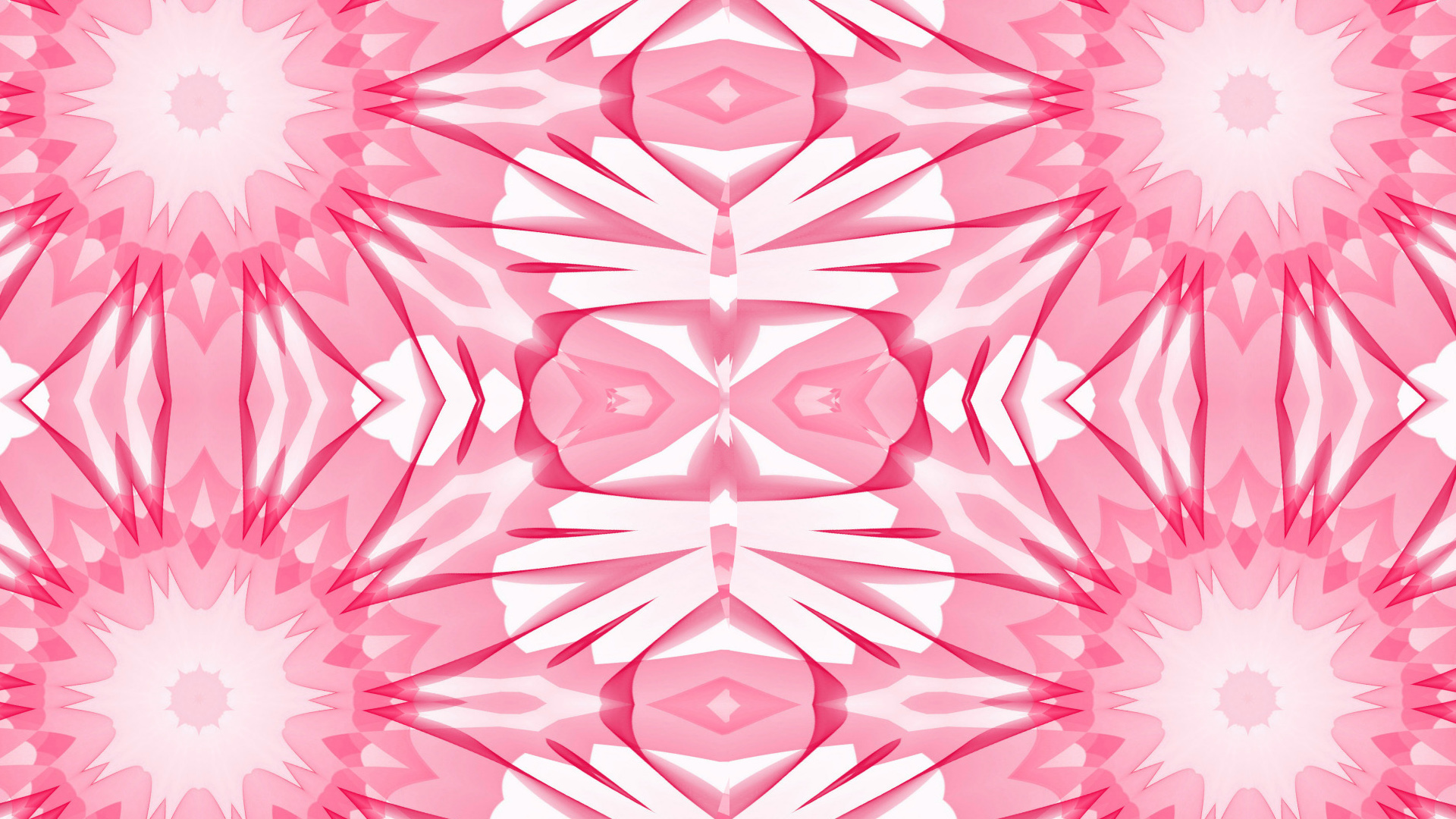 Abstract Artistic Colors Digital Art Kaleidoscope Pattern Pink 1920x1080