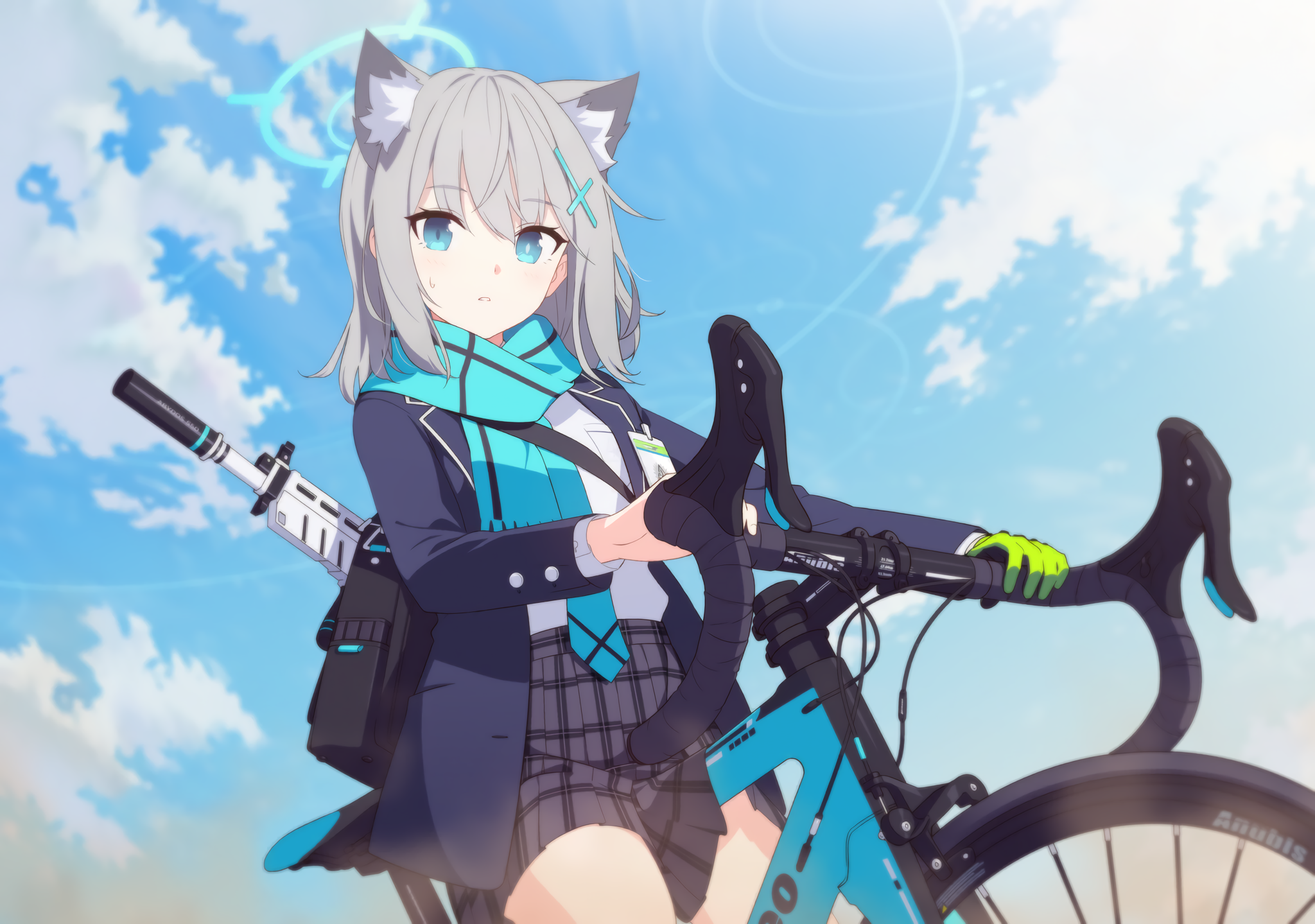 Blue Archive Anime Girls Weapon Bicycle 2048x1439