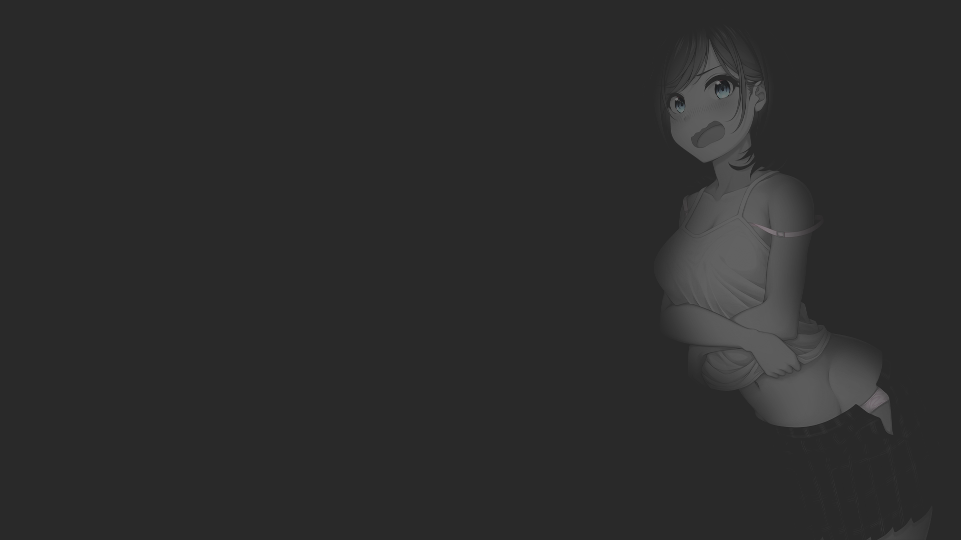 Anime Anime Girls Manga Fan Art Illustration Dark Background Selective Coloring Texture 