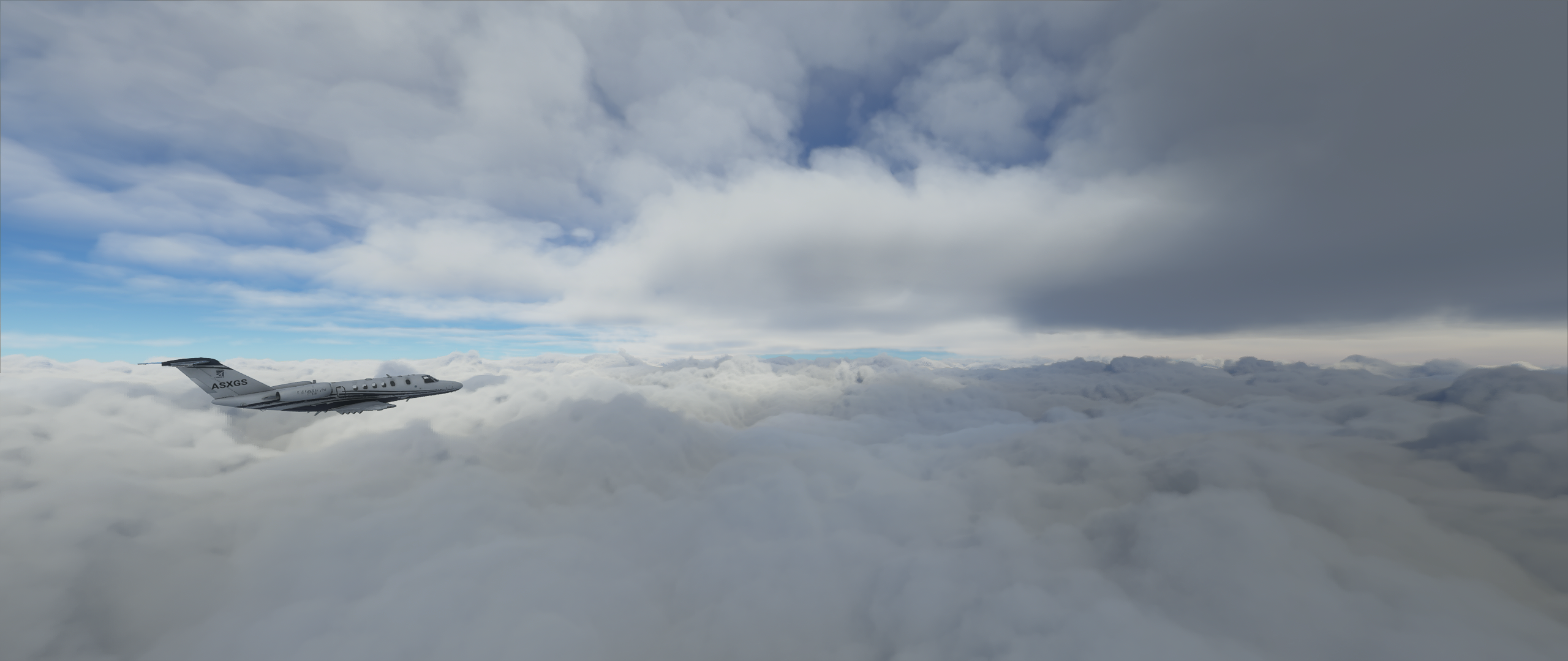Cessna Microsoft Flight Simulator 2020 Clouds Video Game Art Ultrawide 2560x1080