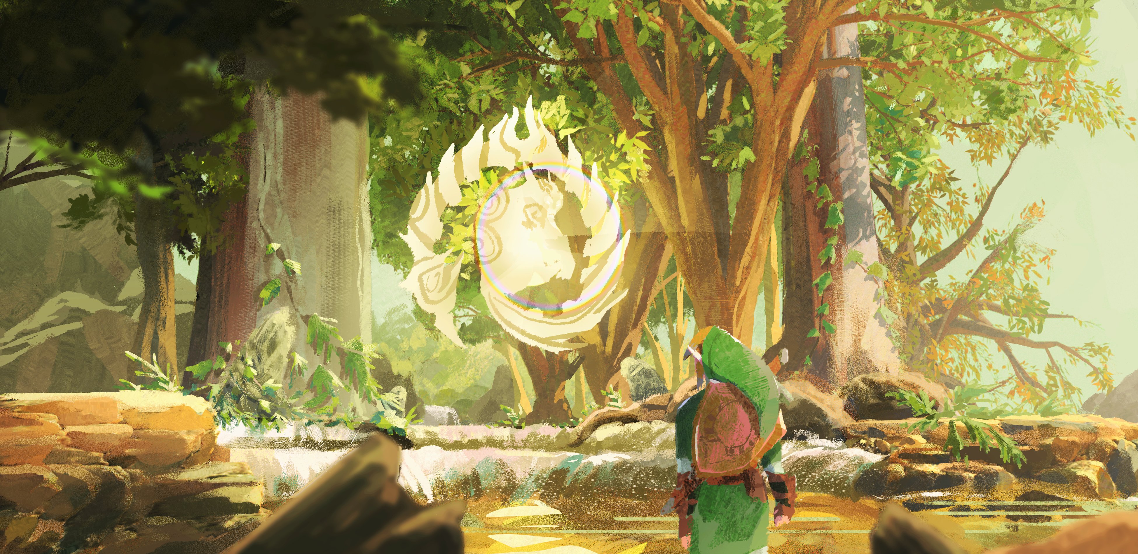 Fantasy Art Artwork Video Game Art The Legend Of Zelda The Legend Of Zelda Breath Of The Wild Link 3900x1900