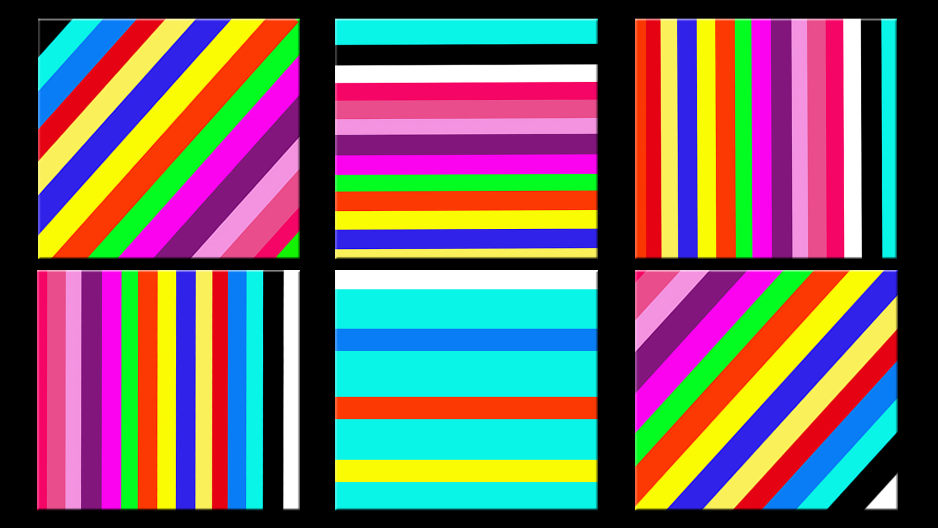 Colorful Digital Art Geometry Lines Square Stripes 1920x1080
