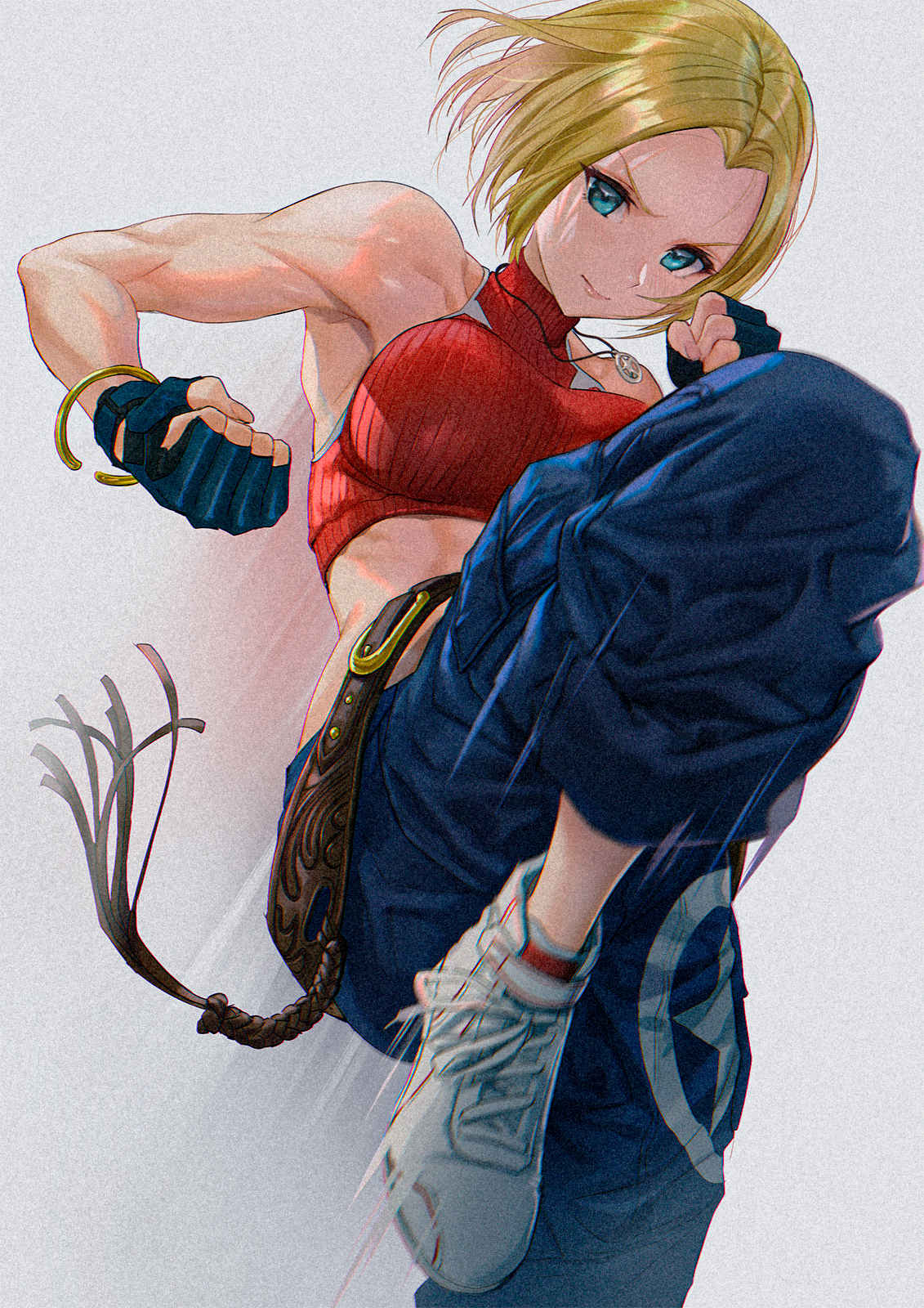 Anime Anime Girls King Of Fighters Blue Mary 1131x1600
