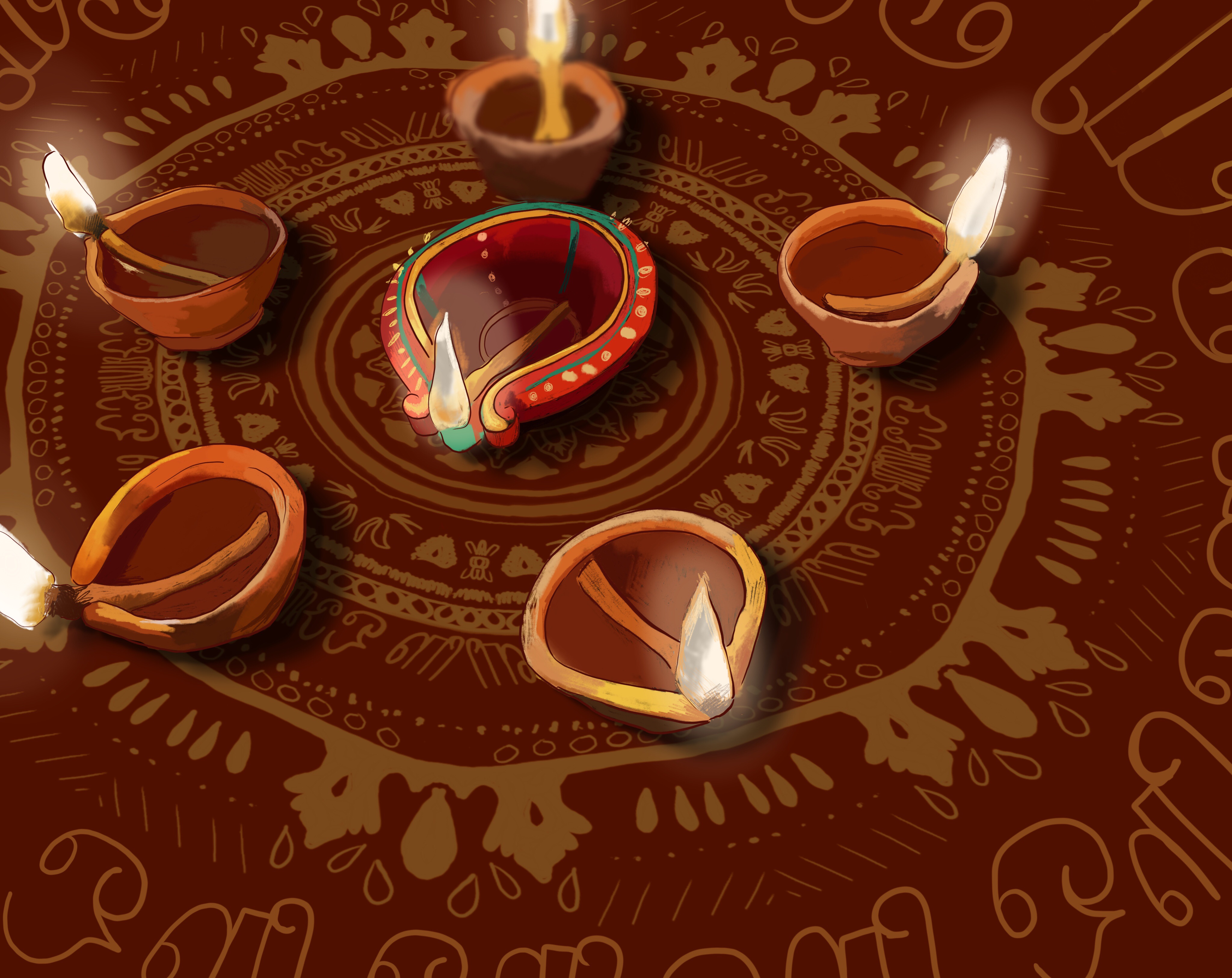 Candle Diwali 4096x3250