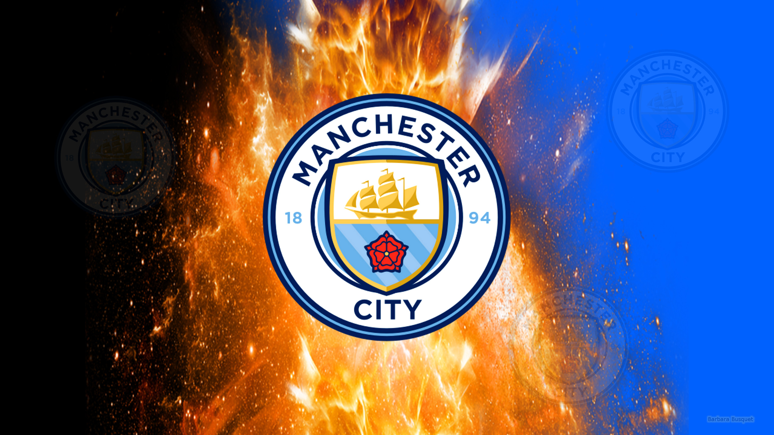 Emblem Logo Manchester City F C Soccer 2560x1440