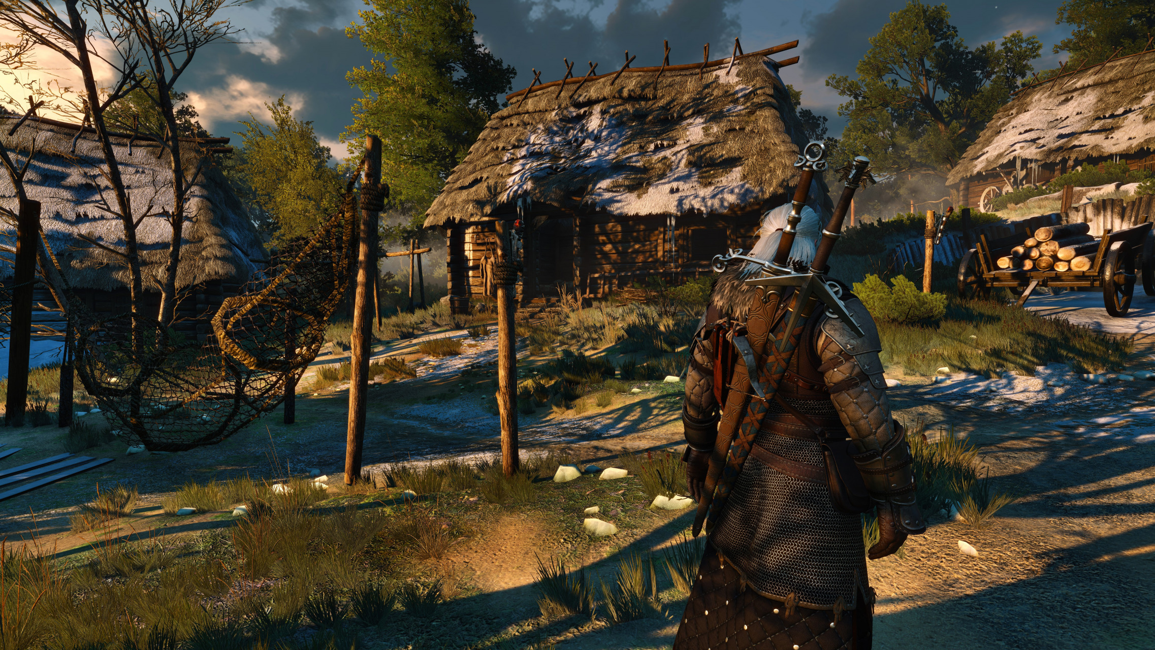 CD Projekt RED White Hair Screen Shot The Witcher Snow Covered Velen Video Game Characters The Witch 2274x1280
