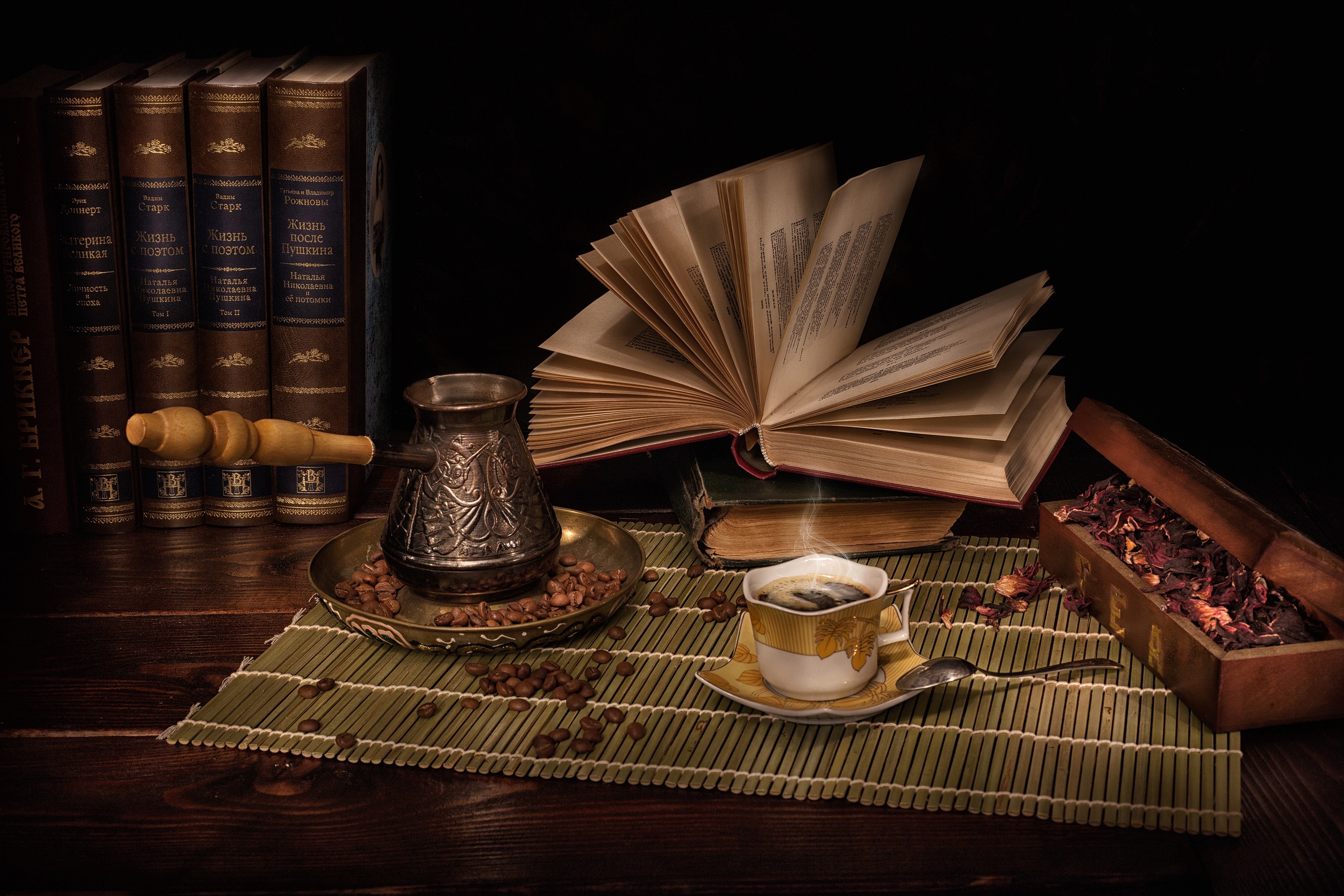 Book Coffee Coffee Beans Cup Still Life 2500x1667