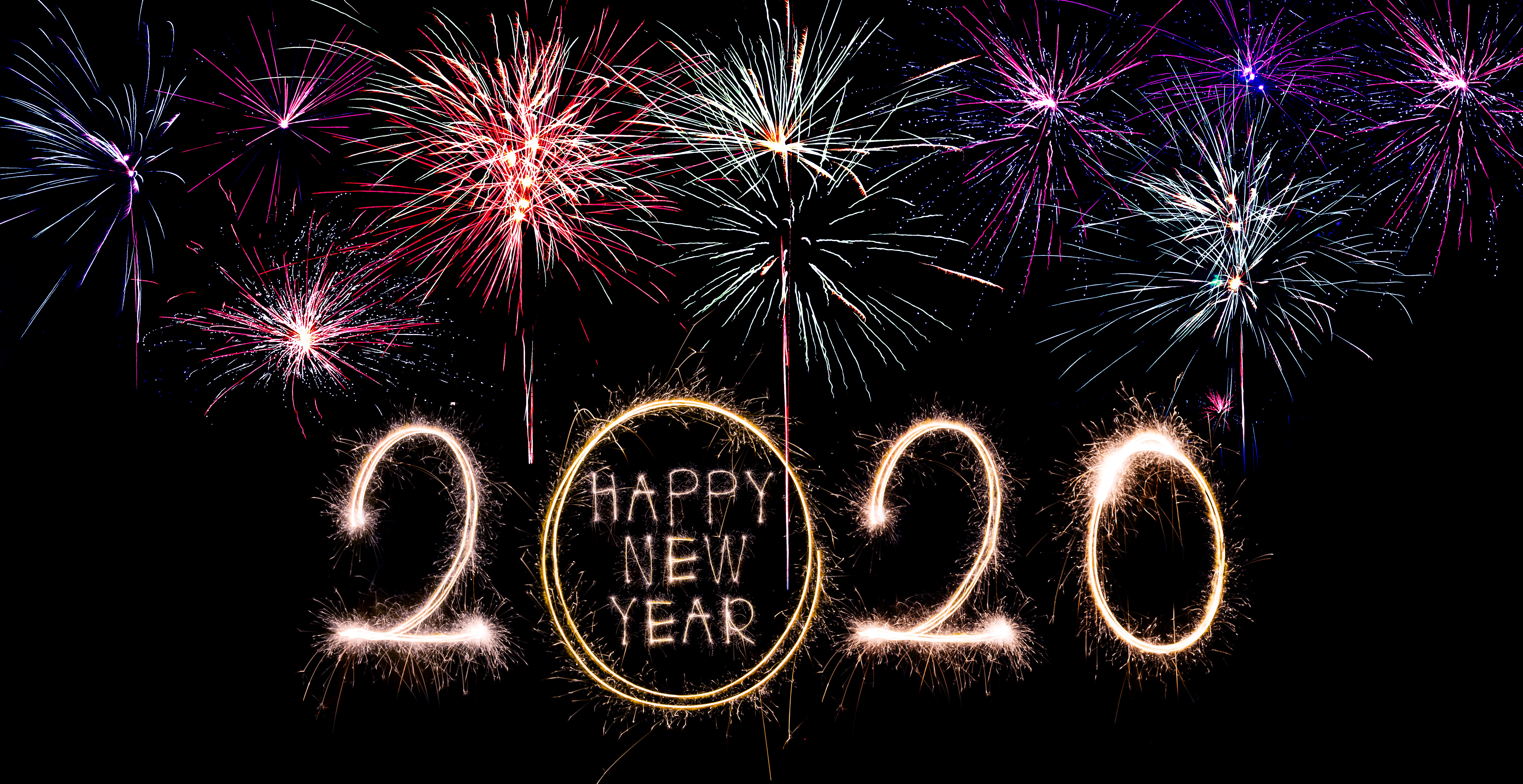 Fireworks Happy New Year New Year New Year 2020 7087x3648