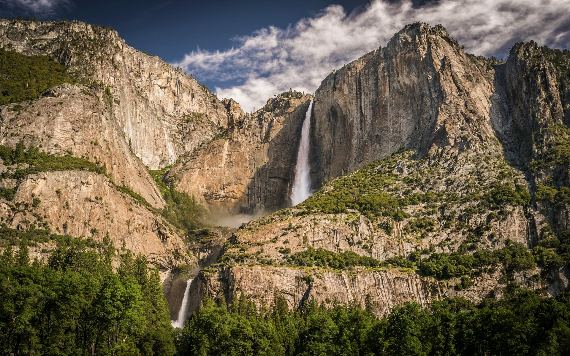 Earth Forest Mountain Waterfall Yosemite Falls Yosemite National Park 1920x1200