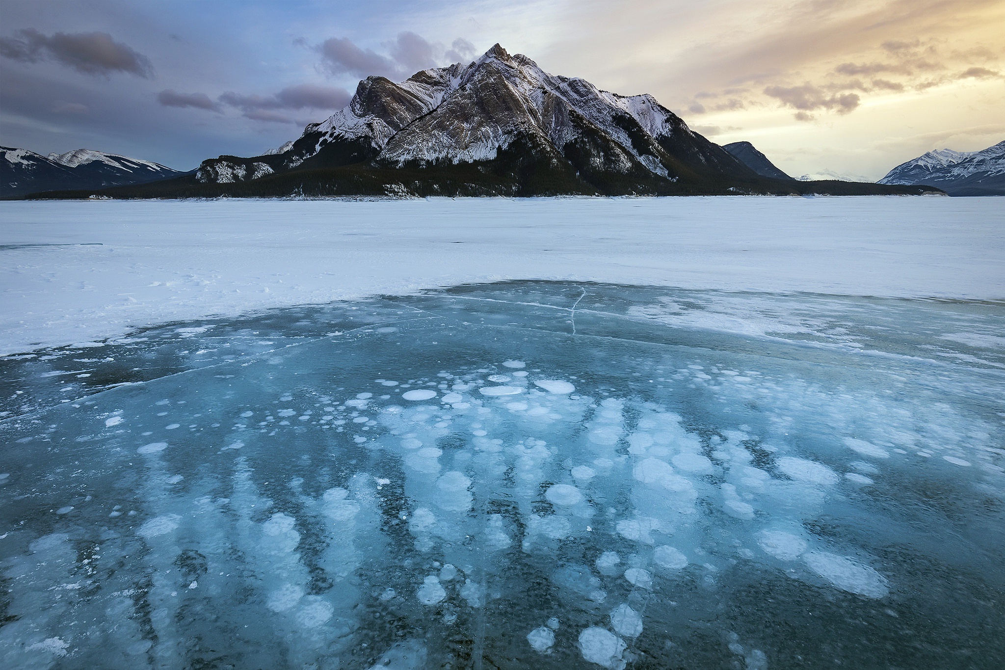 Nature Cold Winter Landscape Ice Canada 2048x1365