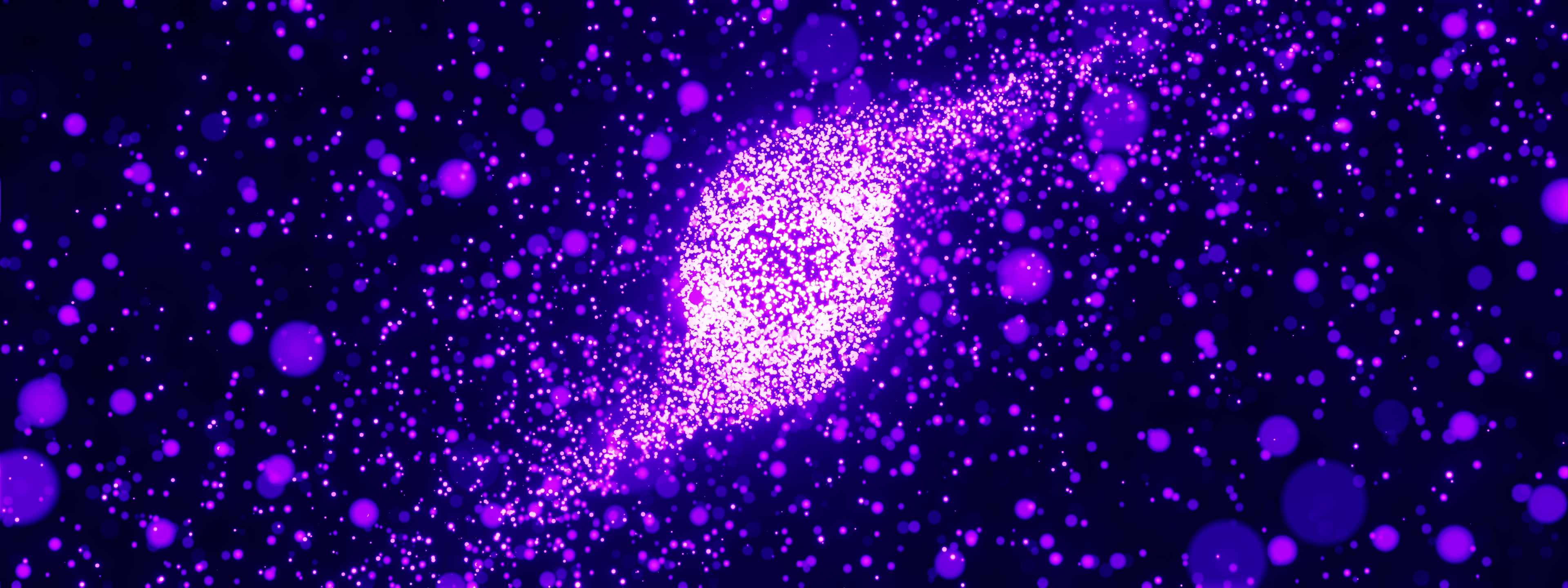 Space Blender Render Floating Particles CGi Digital Art Photoshop 3D Graphics 3D Abstract 3840x1440