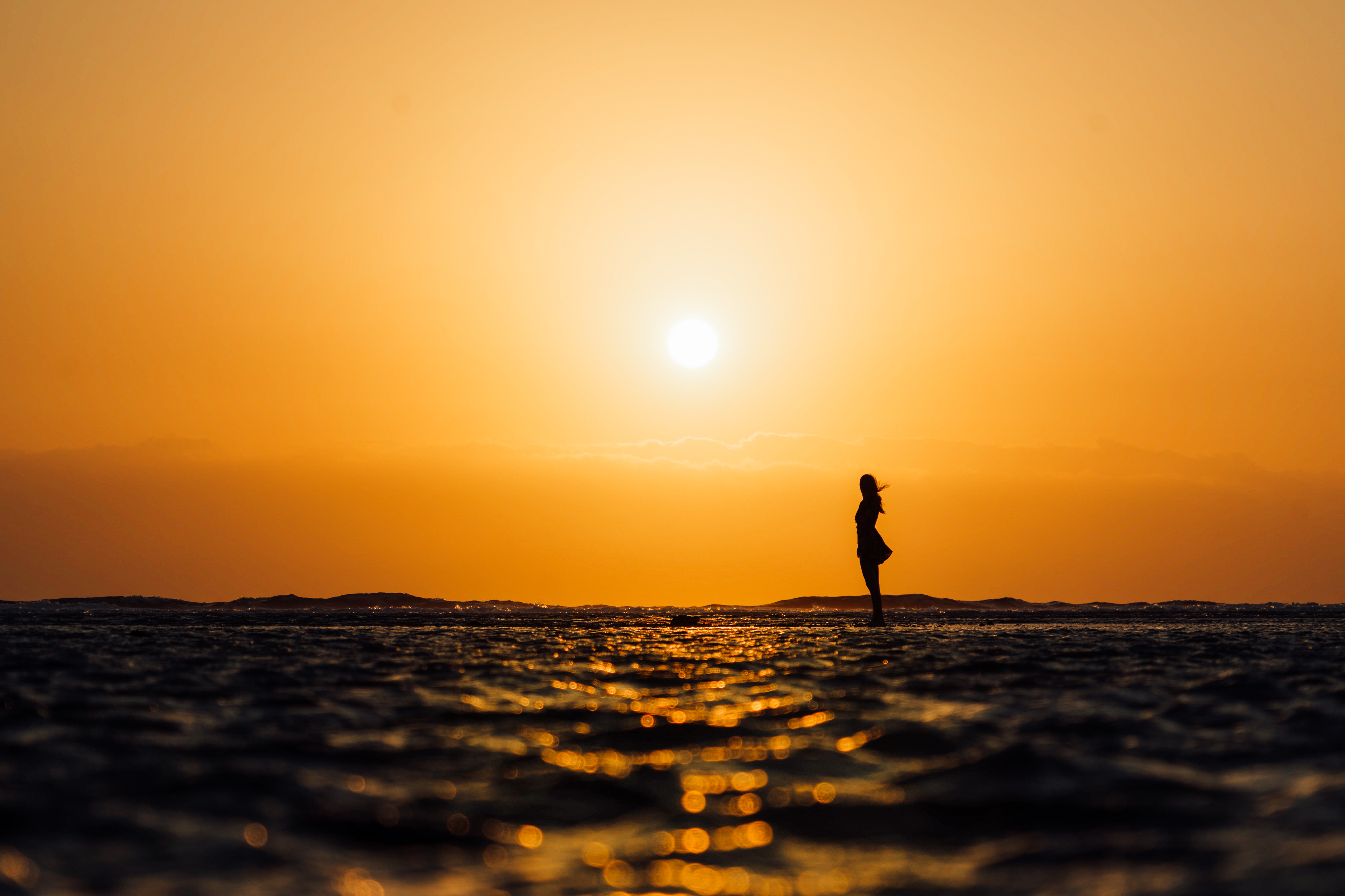 Marc Beringer Outdoors Women Sunset Ocean View 5365x3577