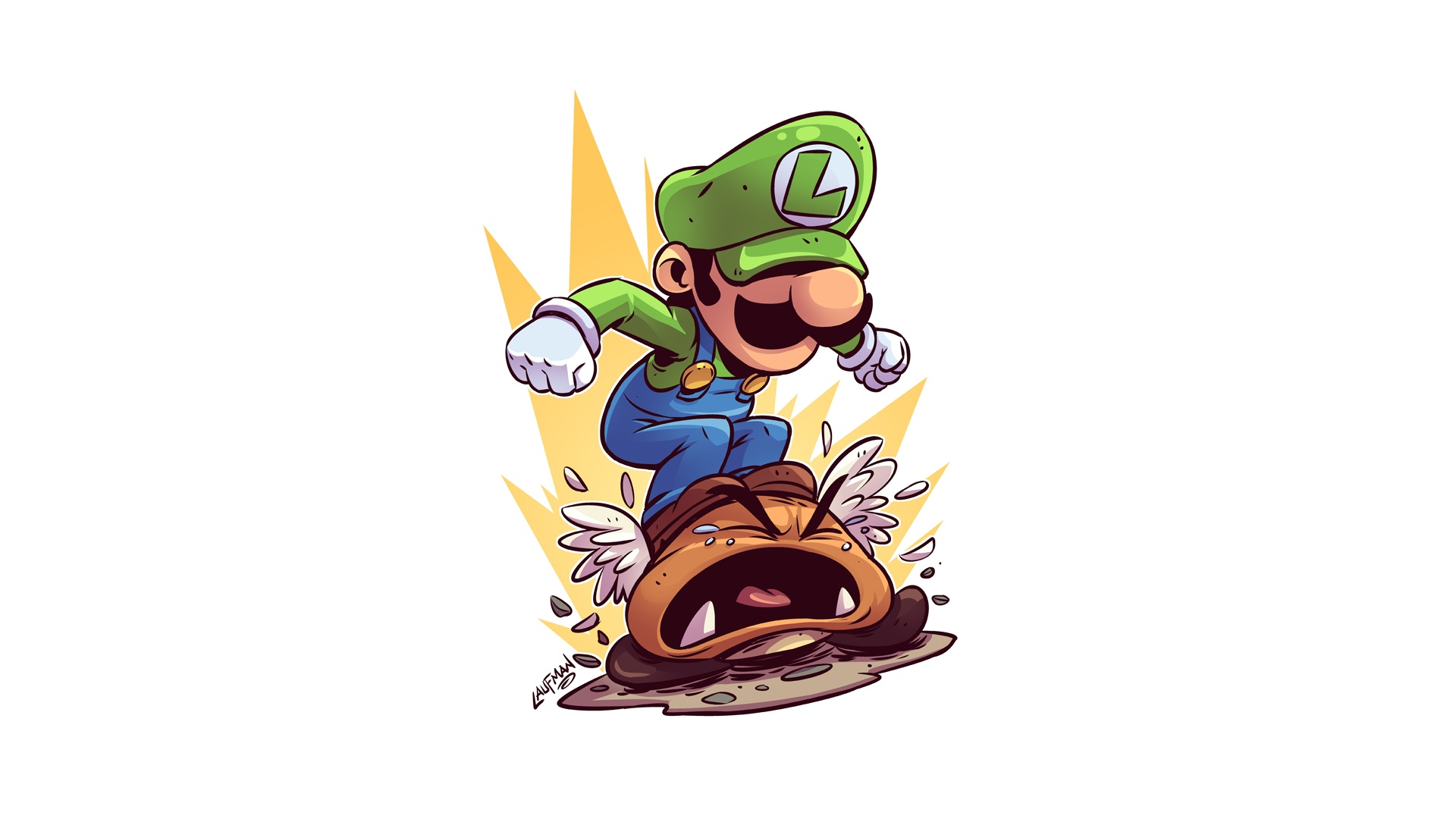Luigi Super Mario Bros 1920x1080