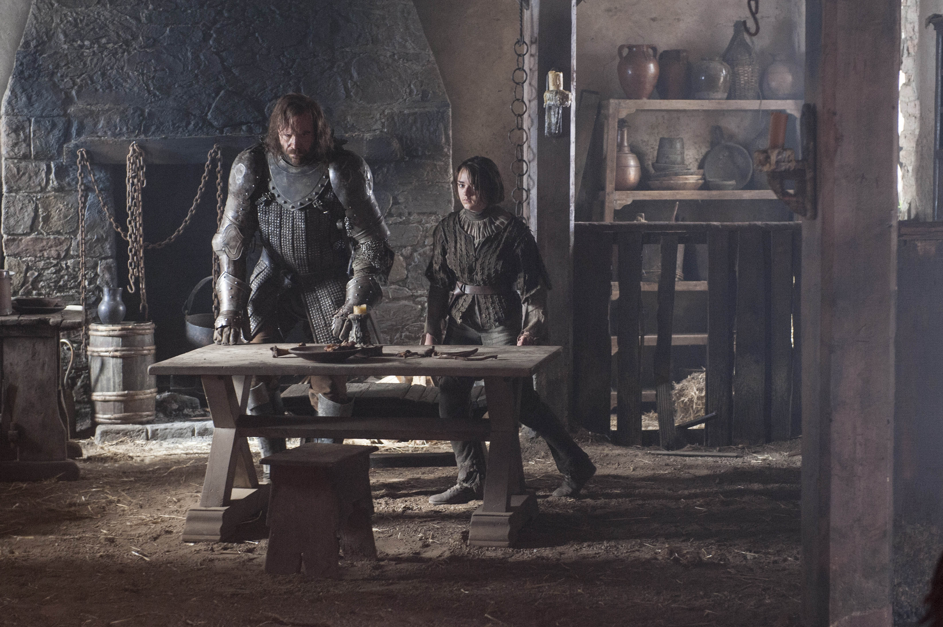 Arya Stark Maisie Williams Rory Mccann Sandor Clegane 3000x1996