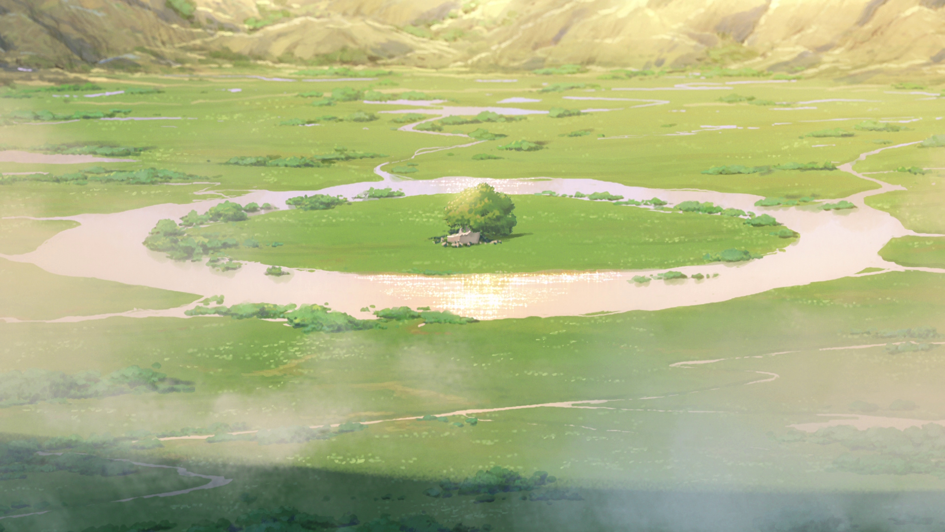 Crater Grass Kimi No Na Wa Tree Water Your Name 3840x2160