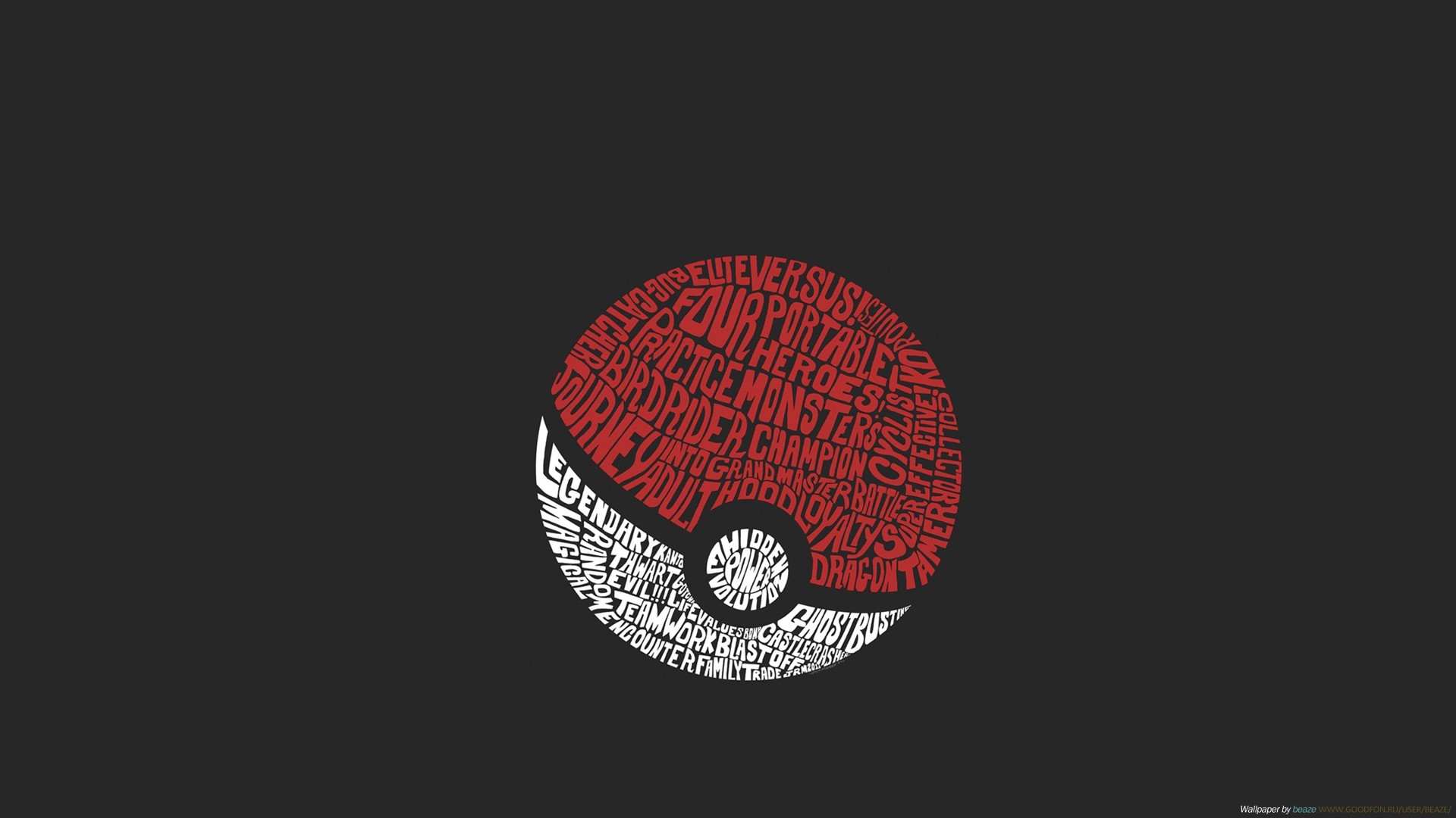 Pokemon Typography 1920x1080