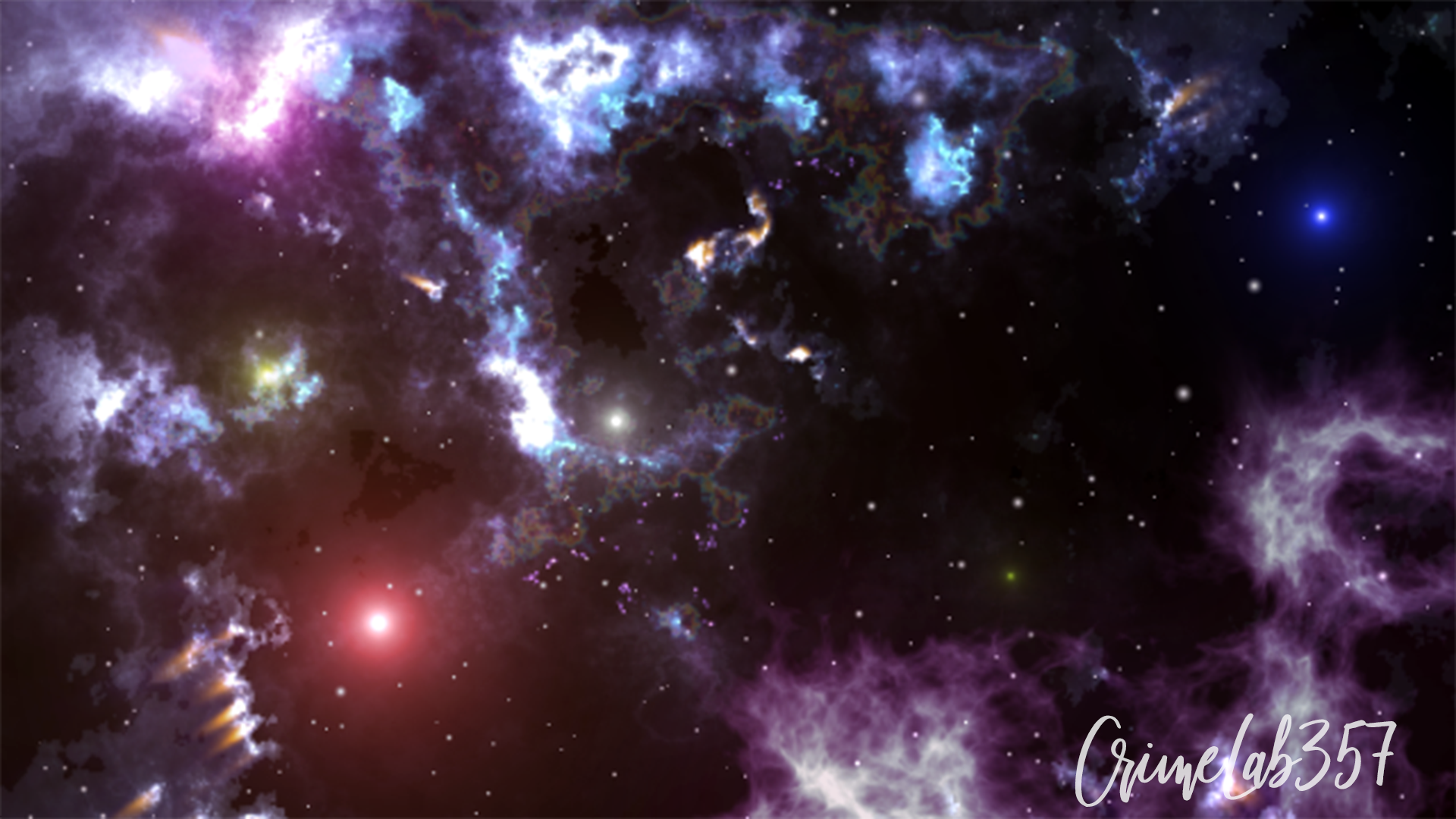 Crimelab357 Liam Ragnathsingh Deep Space Nebula Galaxy Stars 1920x1080