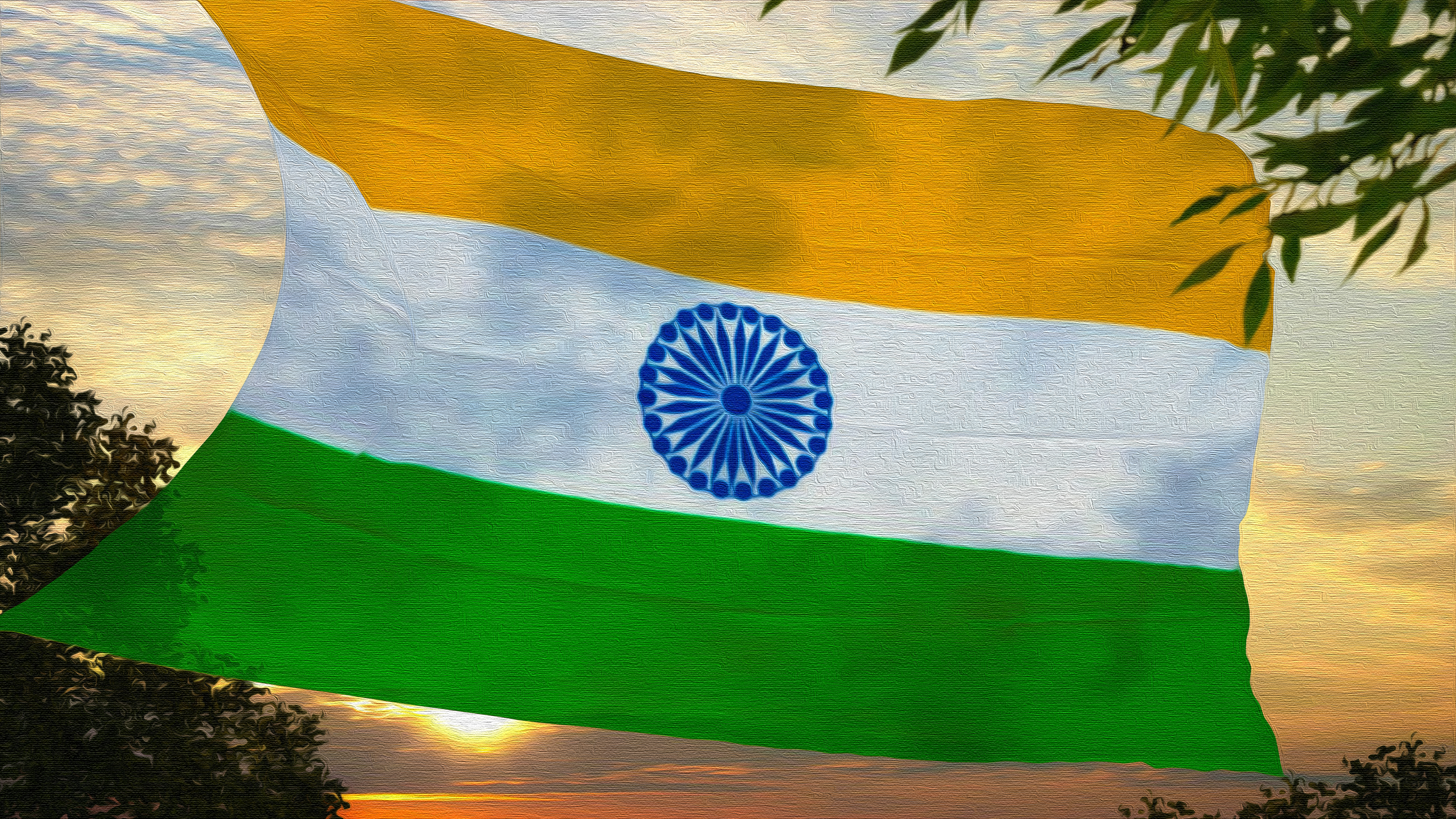 Artistic Flag Flag Of India 3840x2160