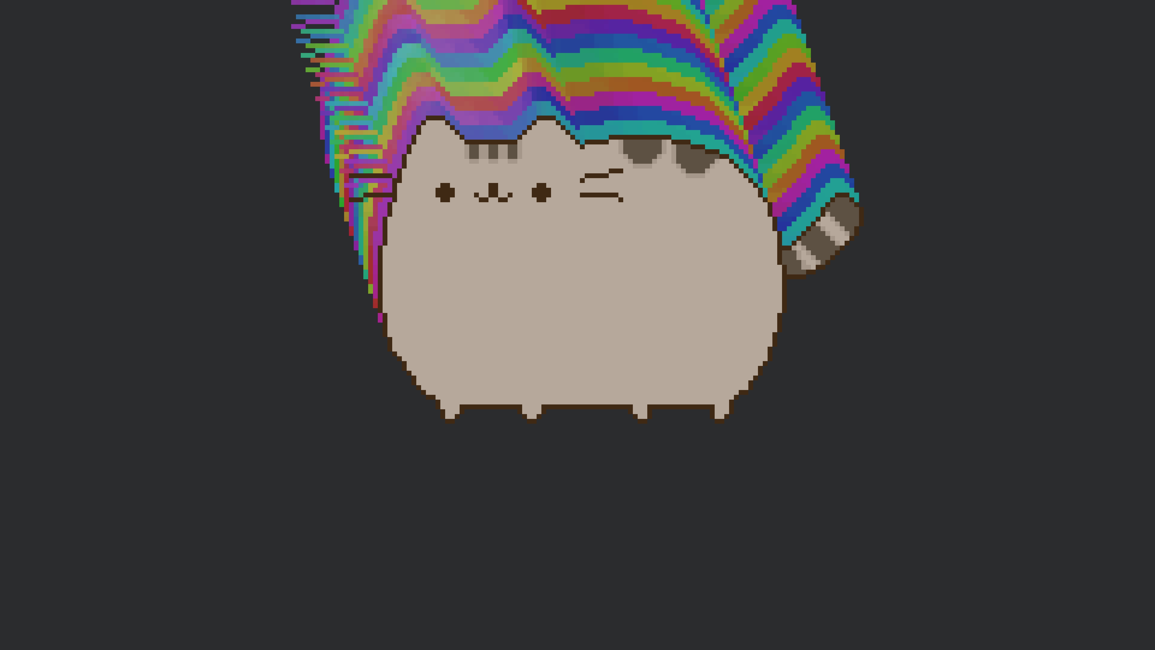 Pixel Art Pixel Cat Pixels Colorful 3840x2160
