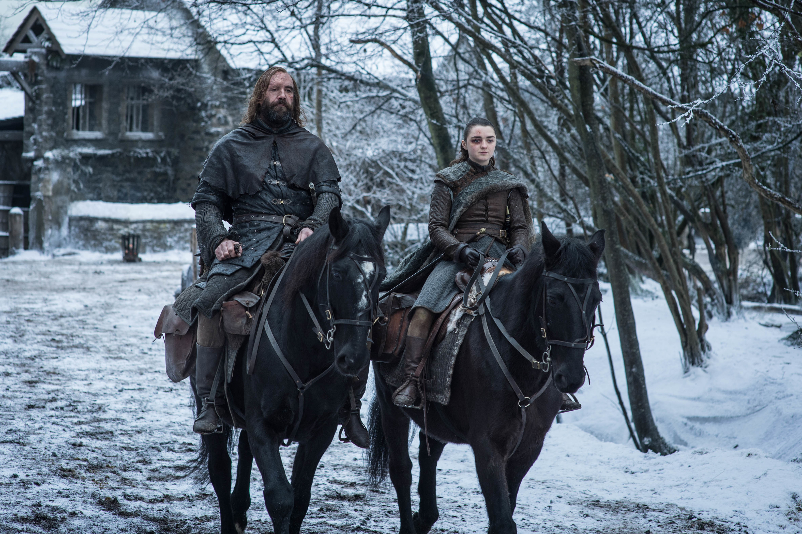 Arya Stark Game Of Thrones Horse Maisie Williams Rory Mccann Sandor Clegane 3155x2100