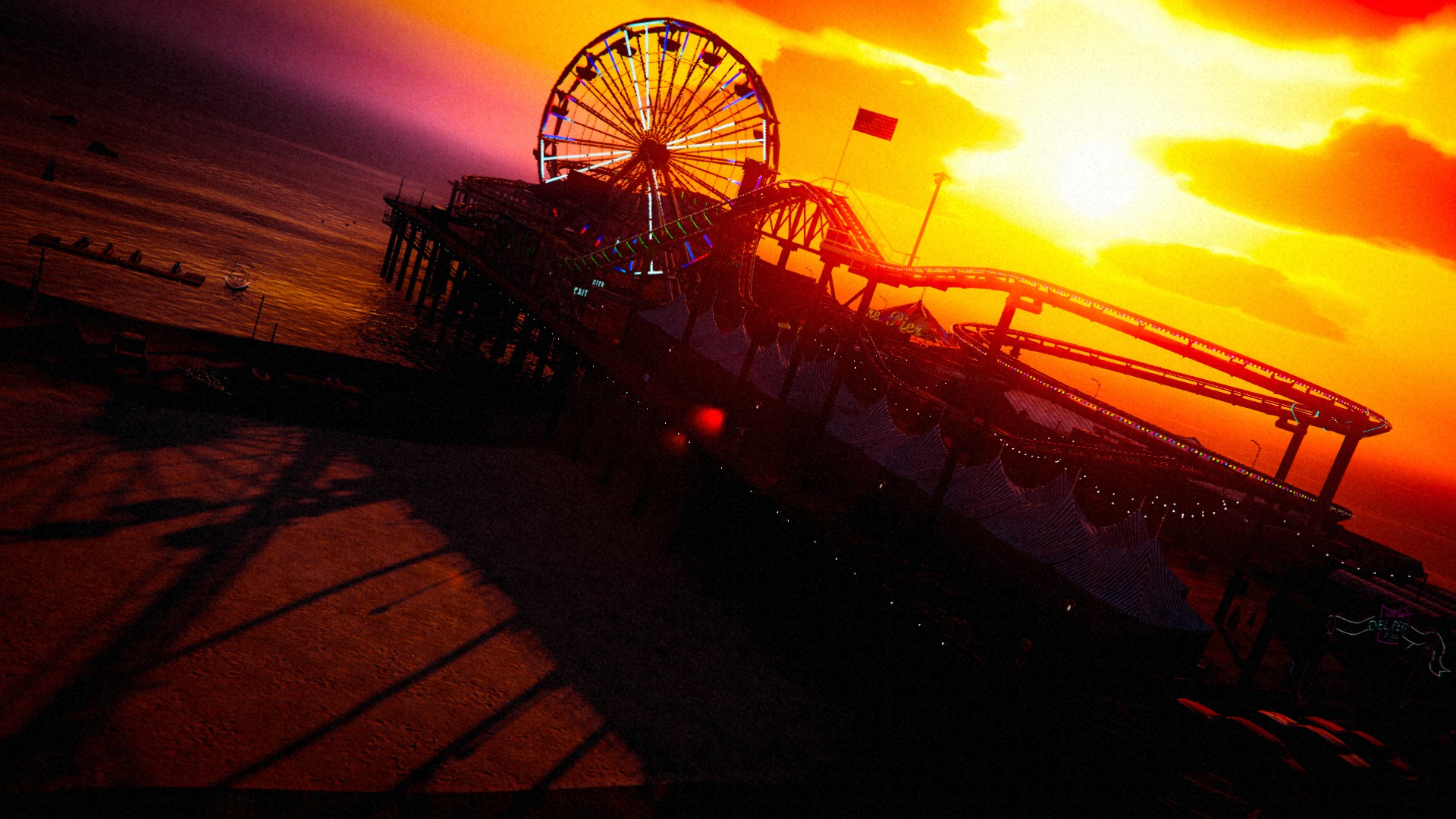 Grand Theft Auto V Pier Roller Coaster 1920x1080