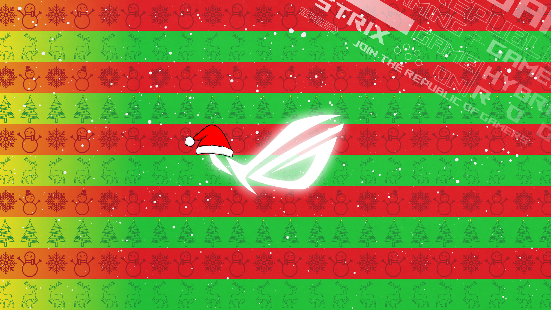 Christmas Snow Technology Republic Of Gamers ASUS Ninjaabdullah 1920x1080
