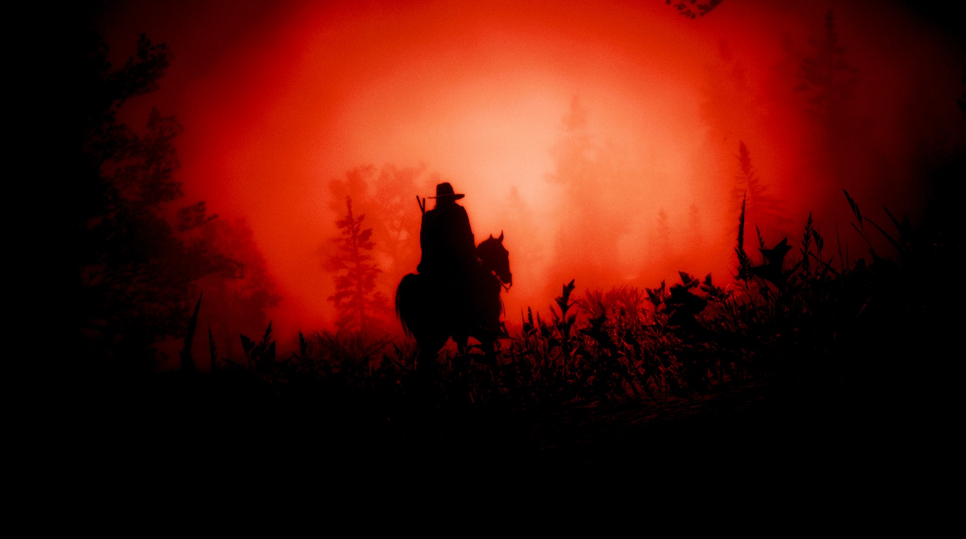 Red Dead Redemption Red Dead Redemption 2 Western Cowboy Video Games Screen Shot Trees Horse Red 1920x1072