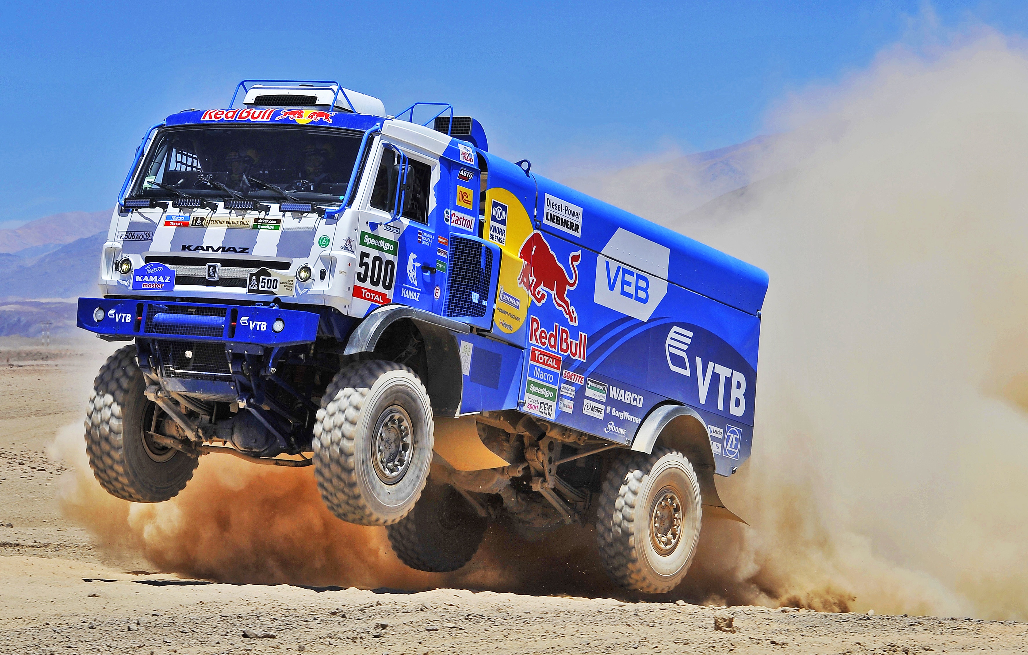 Kamaz Rallying Red Bull Sand Truck Vehicle 3548x2259